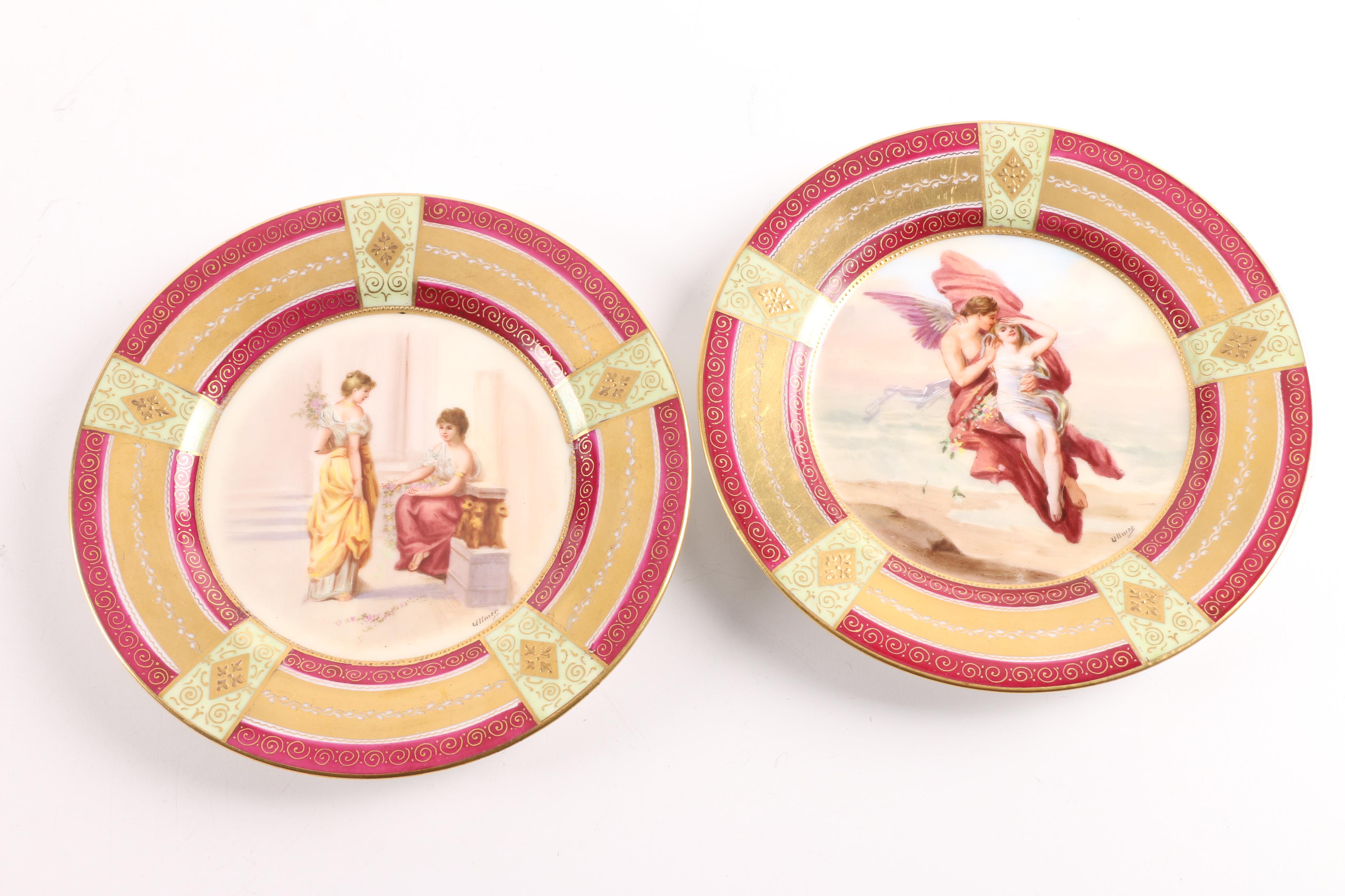 Antique Royal Vienna Porcelain Plates