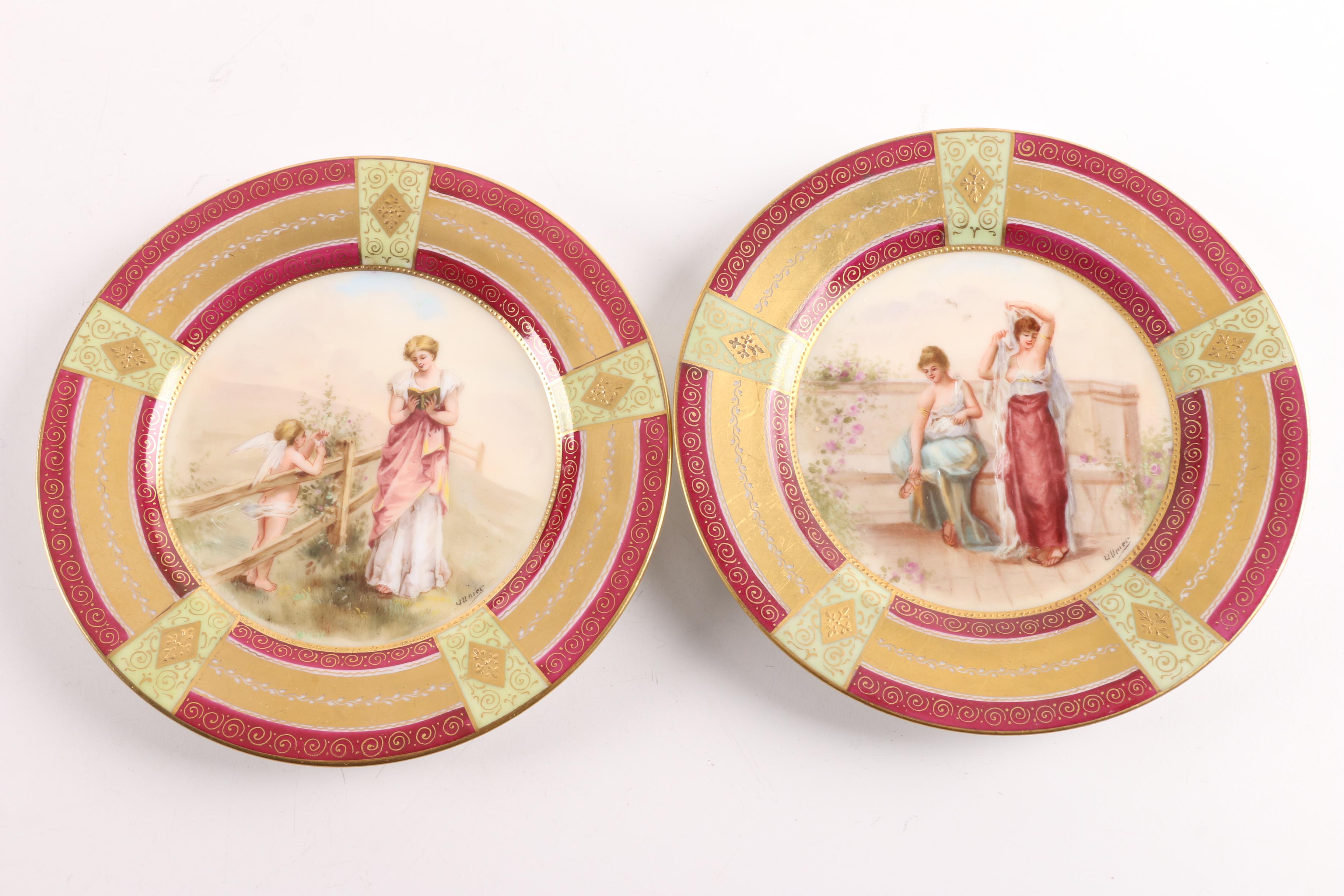 Antique Royal Vienna Porcelain Plates