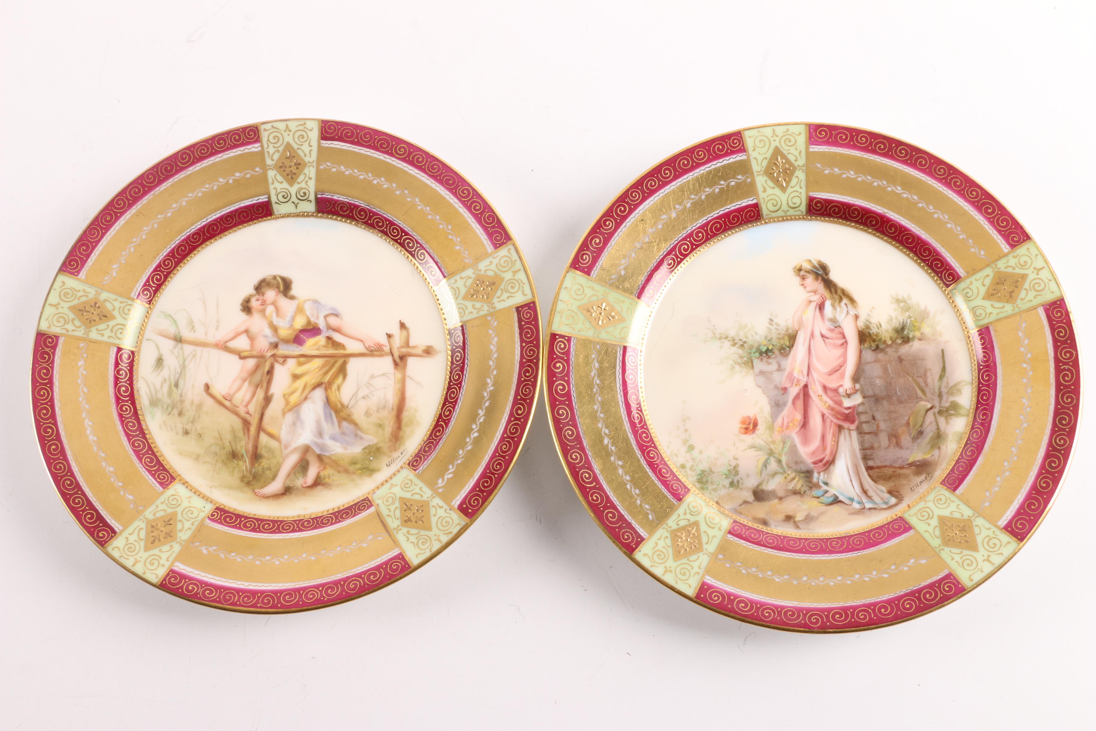 Antique Royal Vienna Porcelain Plates