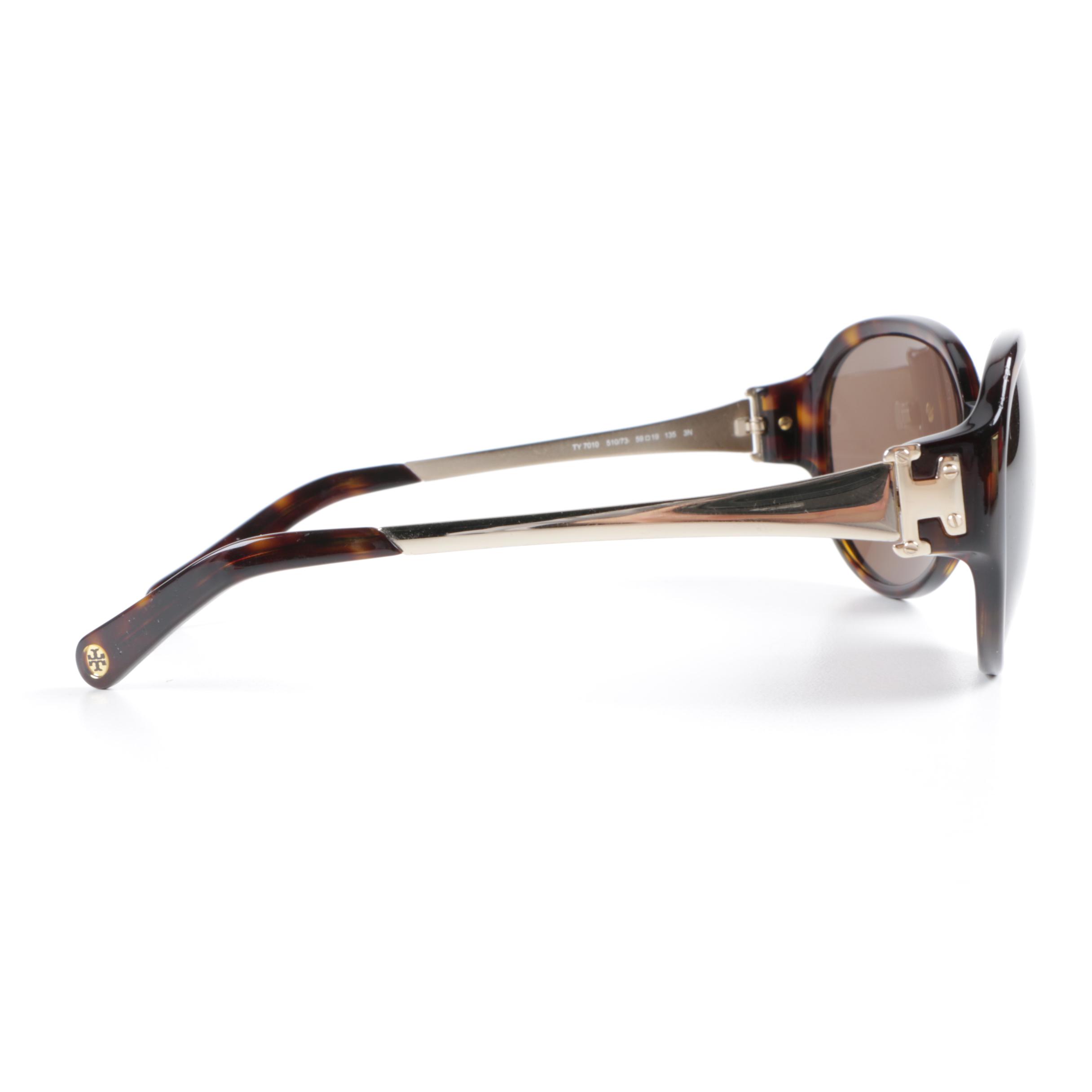 Tory Burch TY 7010 Tortoiseshell Style Sunglasses with Case
