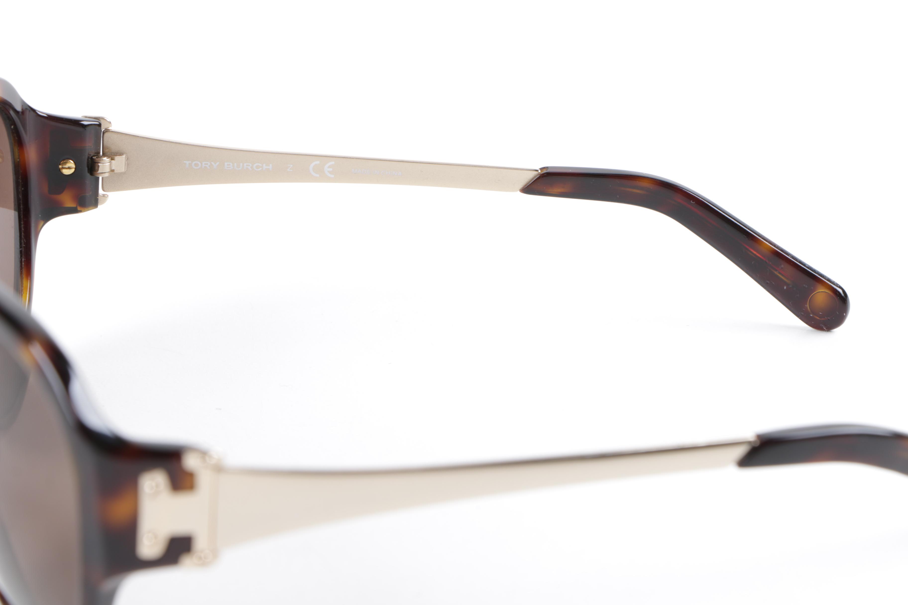 Tory Burch TY 7010 Tortoiseshell Style Sunglasses with Case