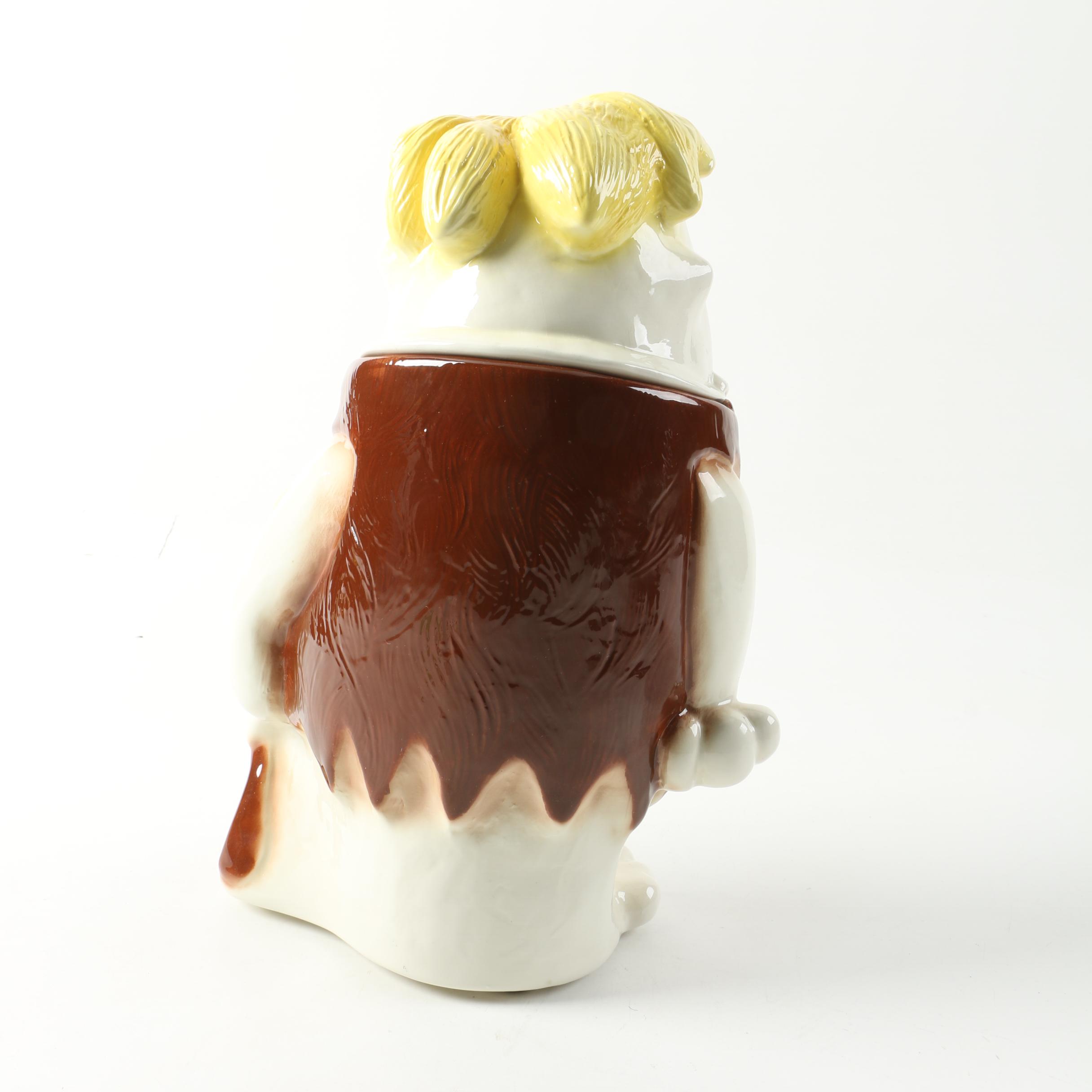 Barney Rubble and Bam-Bam Themed Cookie Jar