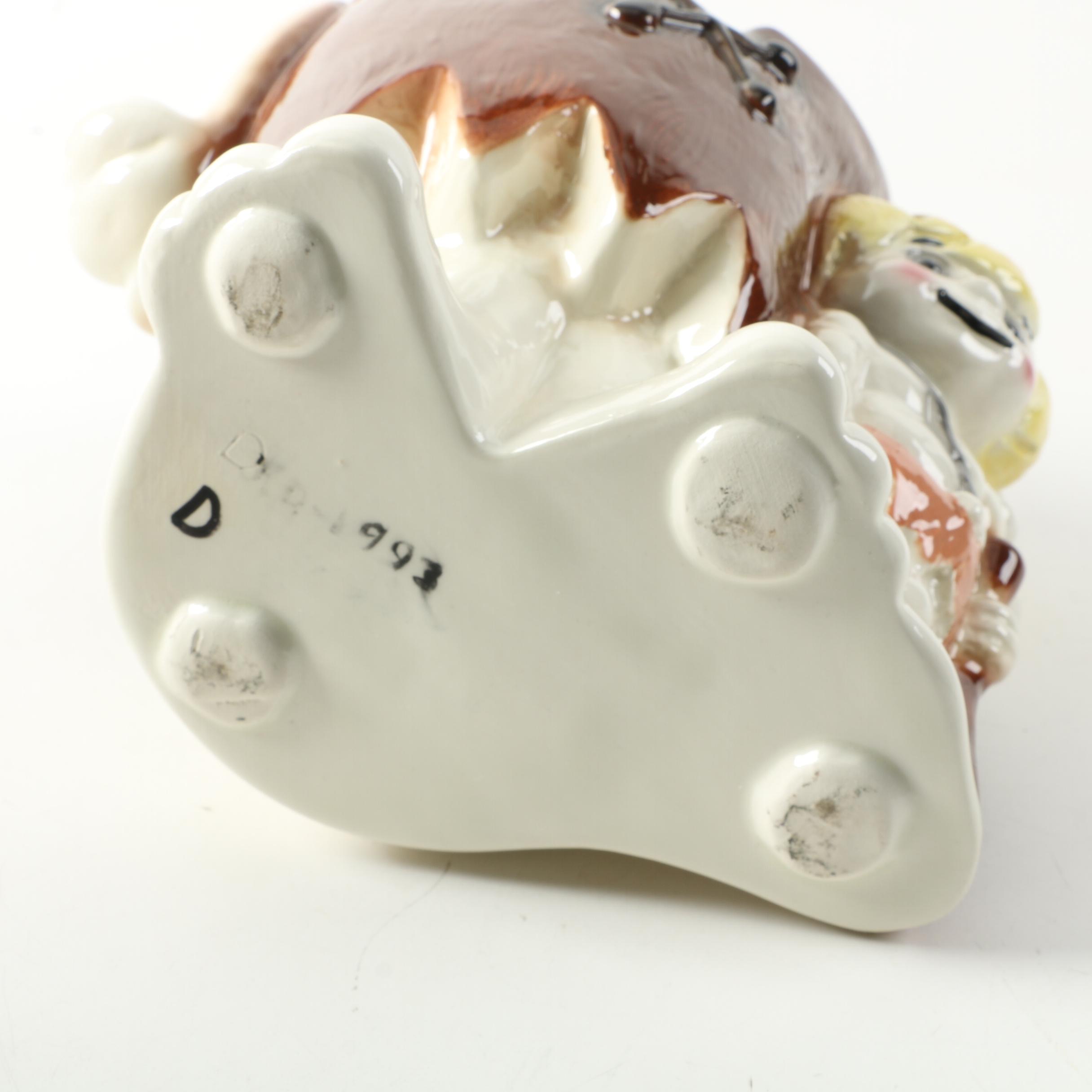 Barney Rubble and Bam-Bam Themed Cookie Jar