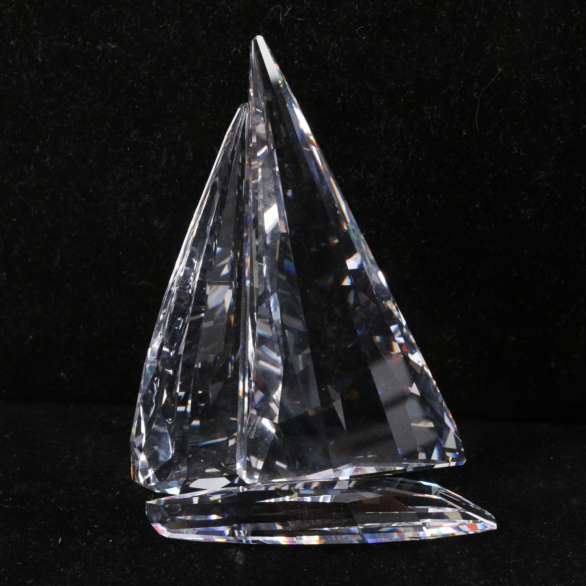 Pair of Swarovski Crystal Sailboat Figurines Including "Sailing Legend"