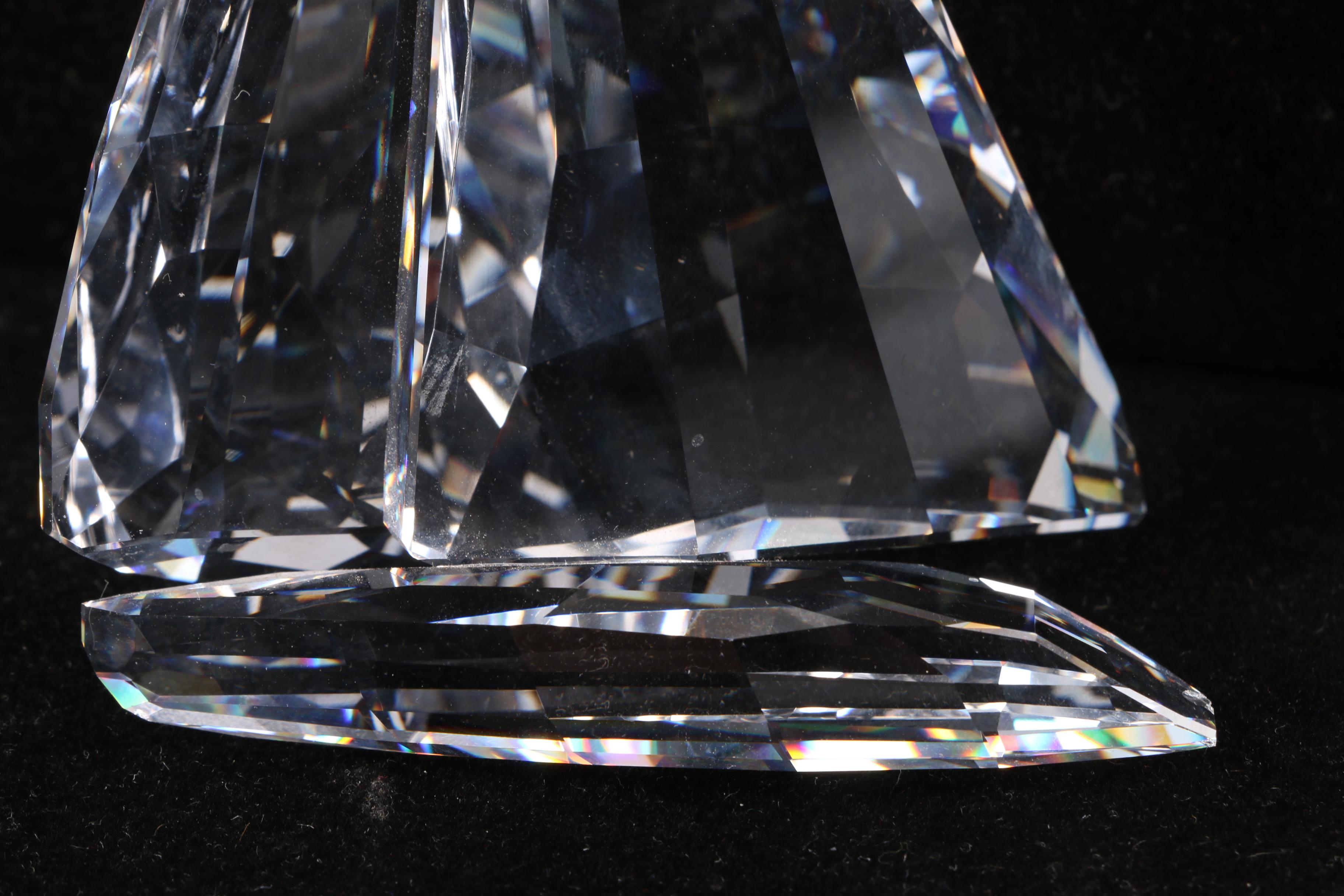 Pair of Swarovski Crystal Sailboat Figurines Including "Sailing Legend"