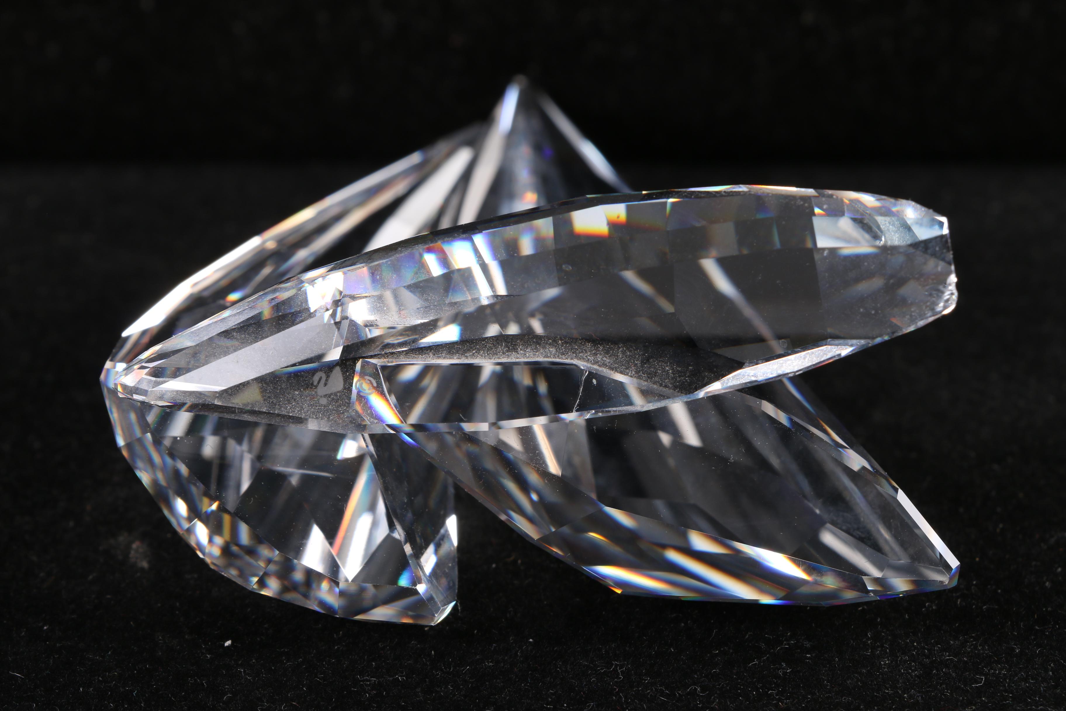 Pair of Swarovski Crystal Sailboat Figurines Including "Sailing Legend"