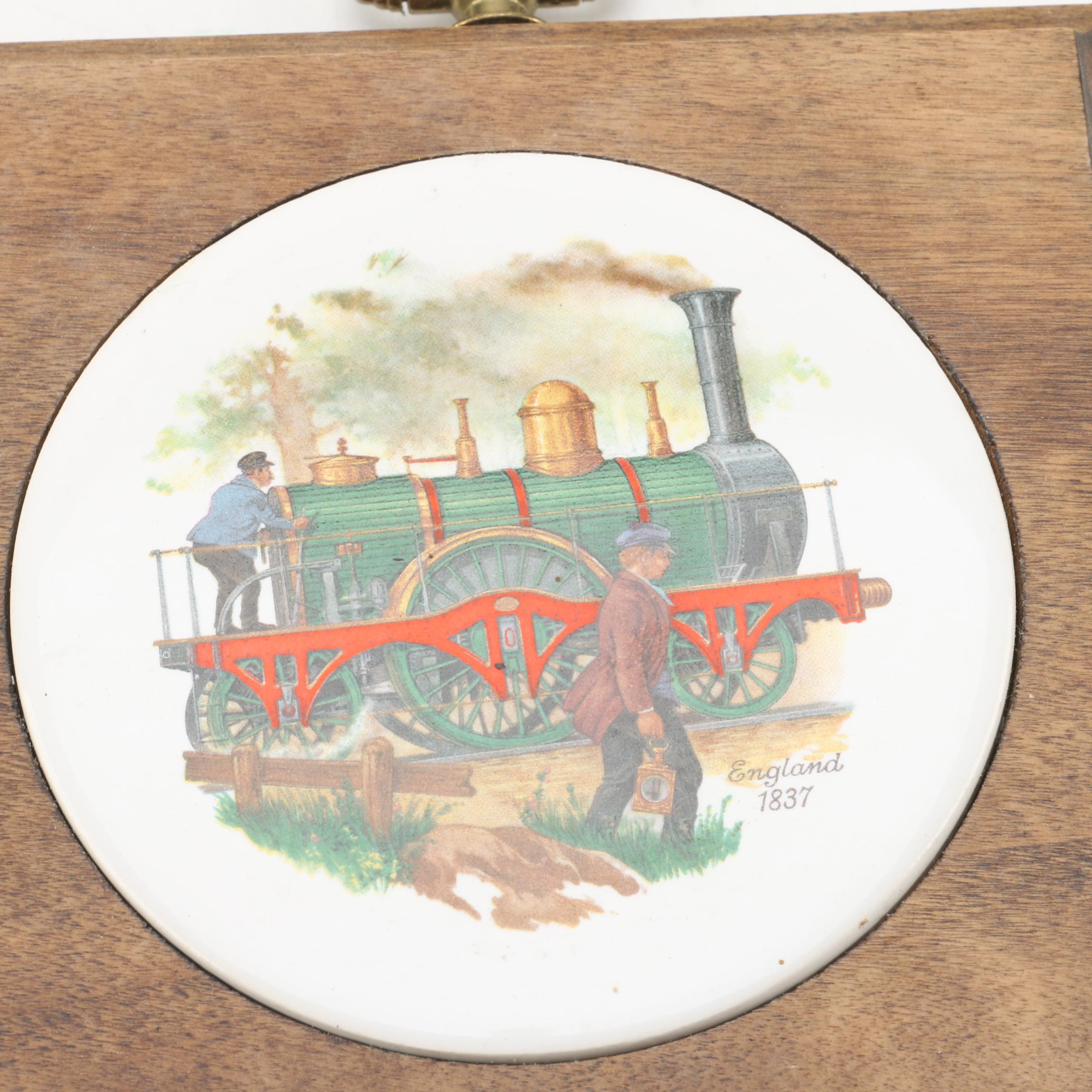 Vintage Steam Engine Themed Wall Plaques