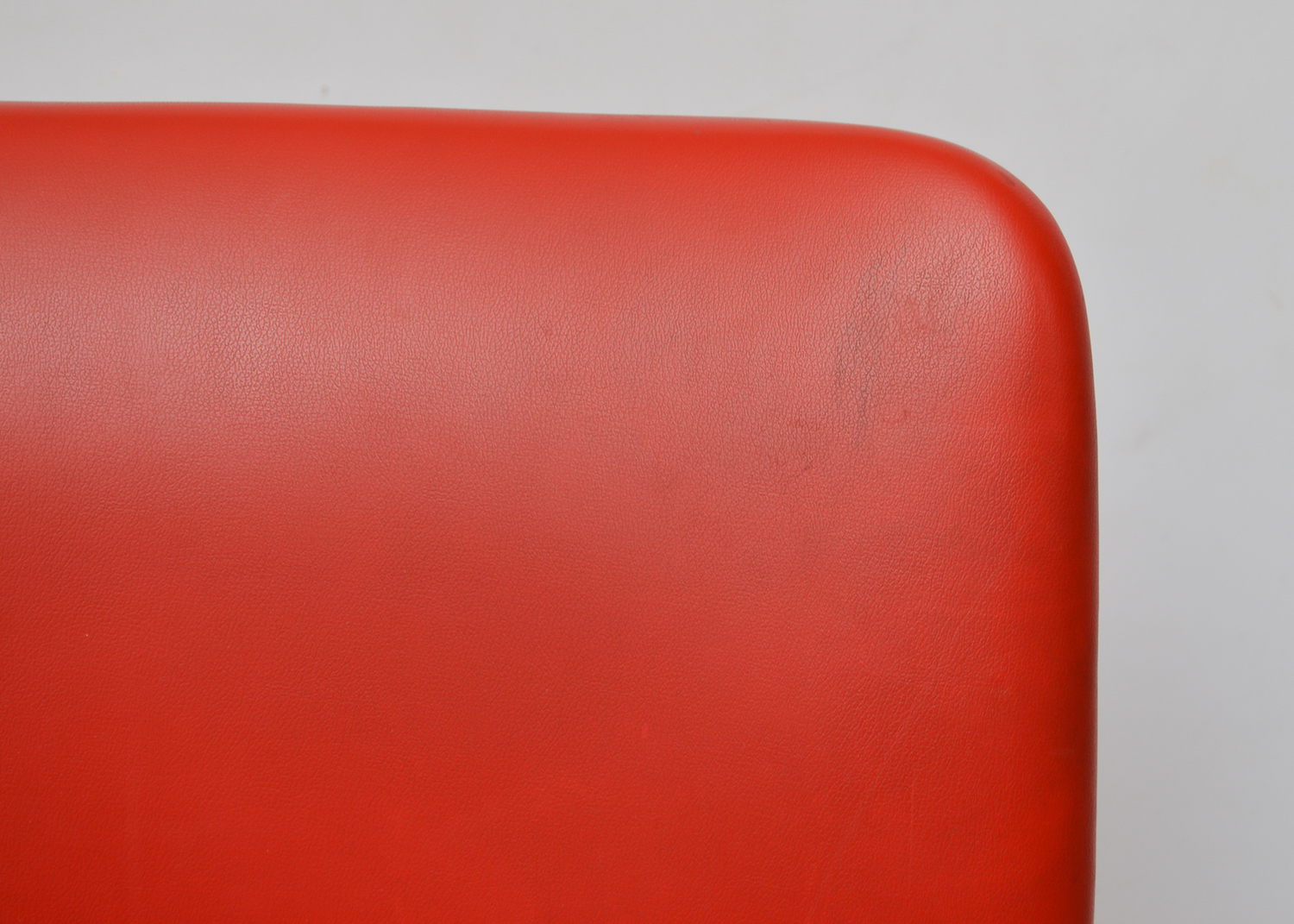 Red Vinyl Upholstered Cesca Style Chair Pair