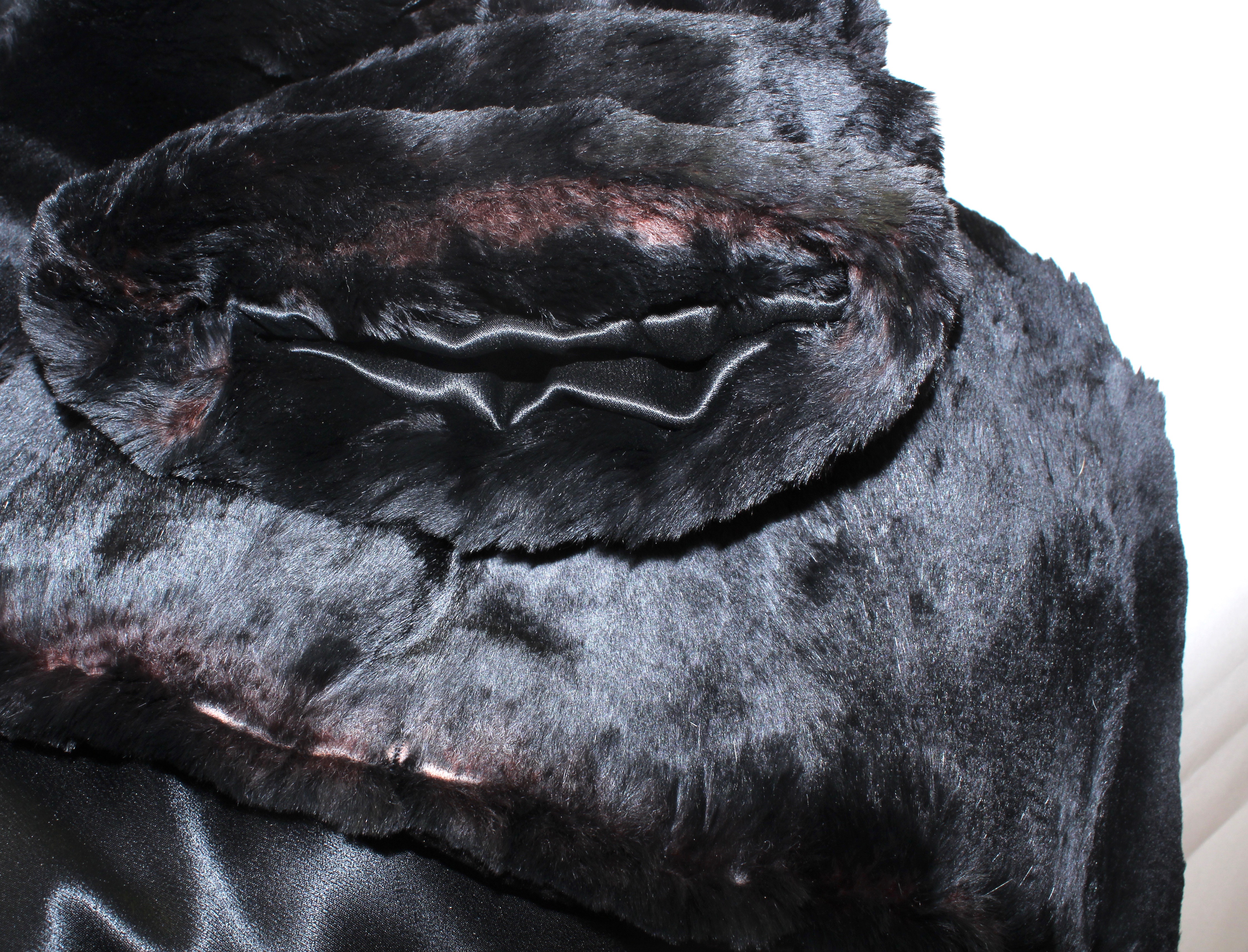 Morton's Dyed Black Sheared Beaver Dress Coat