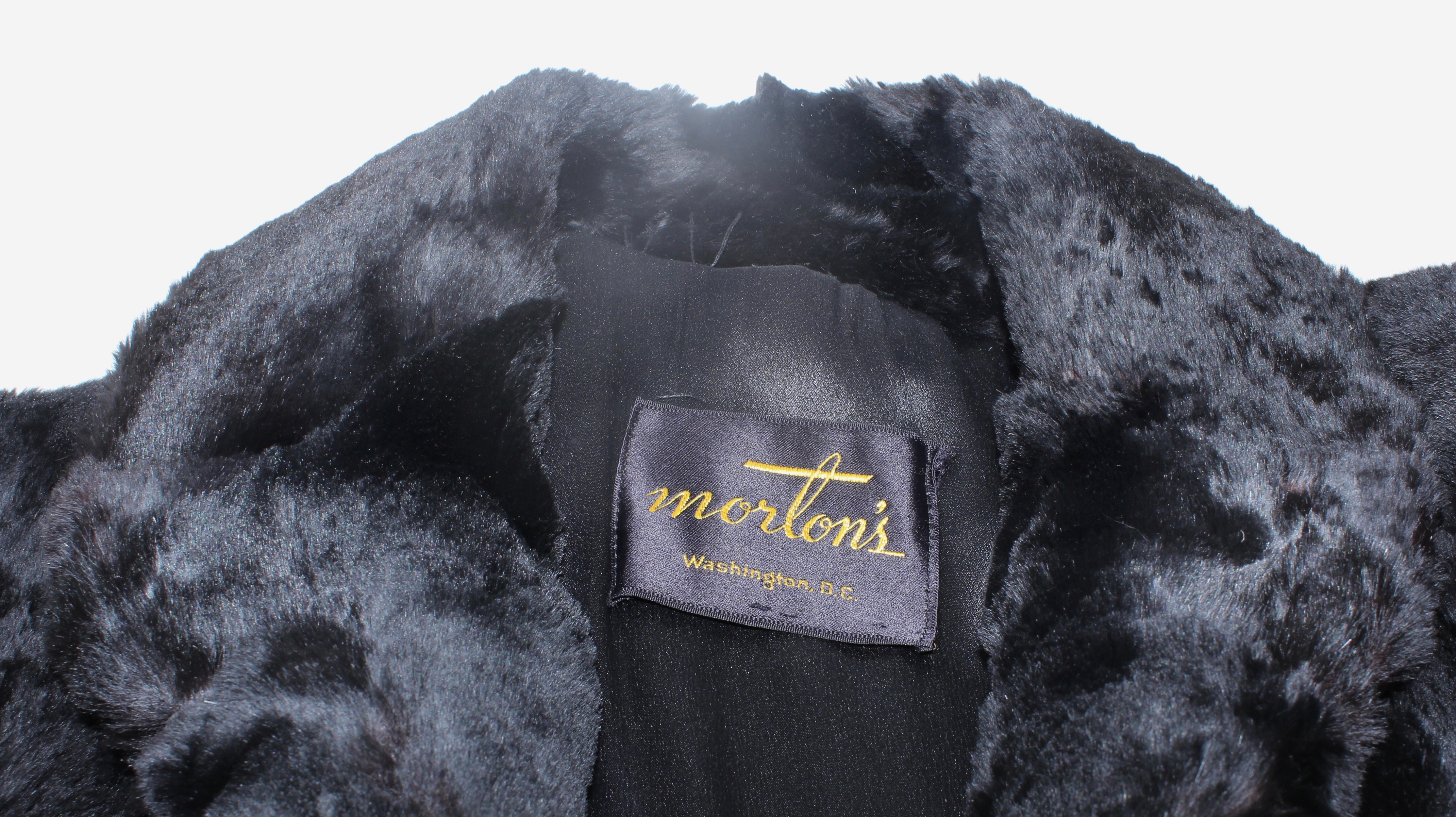 Morton's Dyed Black Sheared Beaver Dress Coat