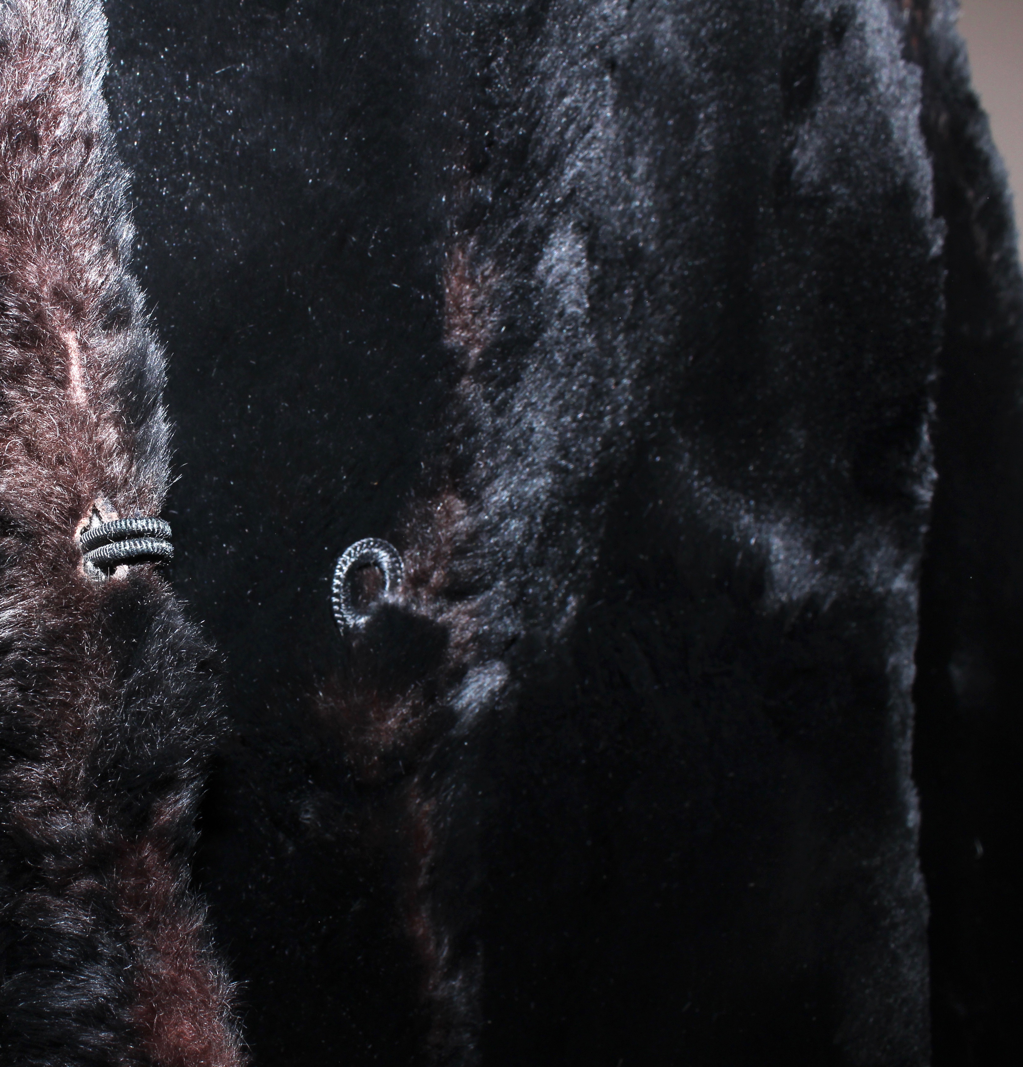 Morton's Dyed Black Sheared Beaver Dress Coat