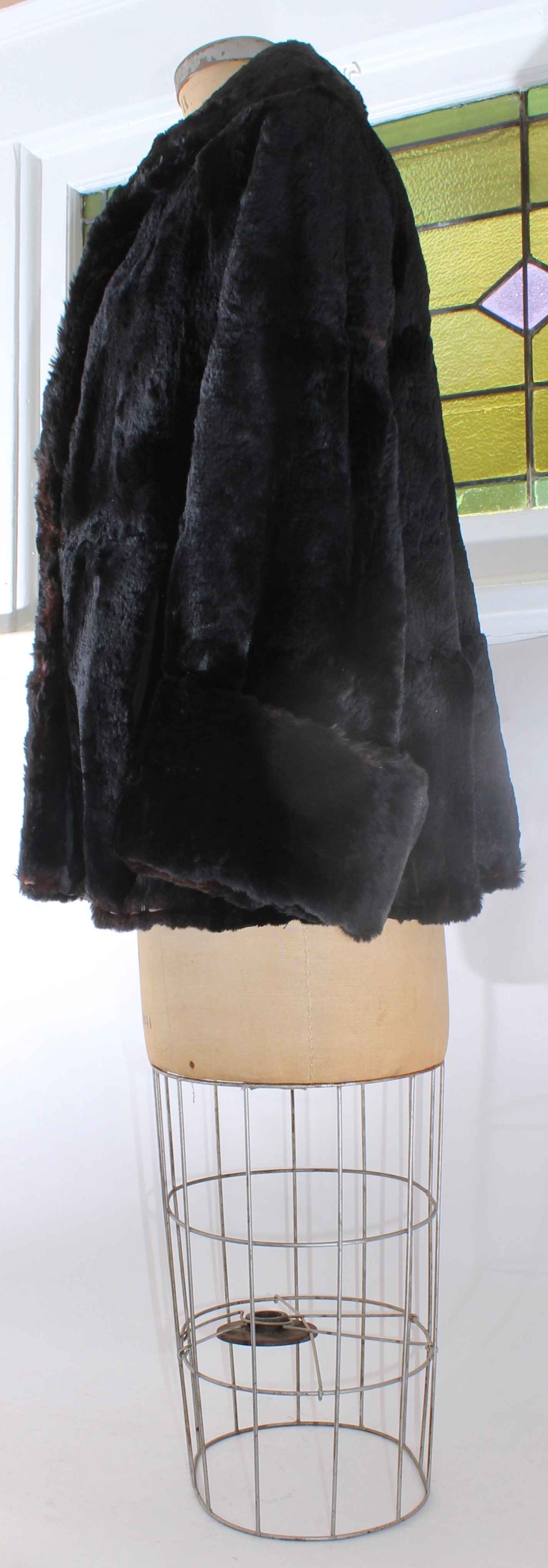 Morton's Dyed Black Sheared Beaver Dress Coat