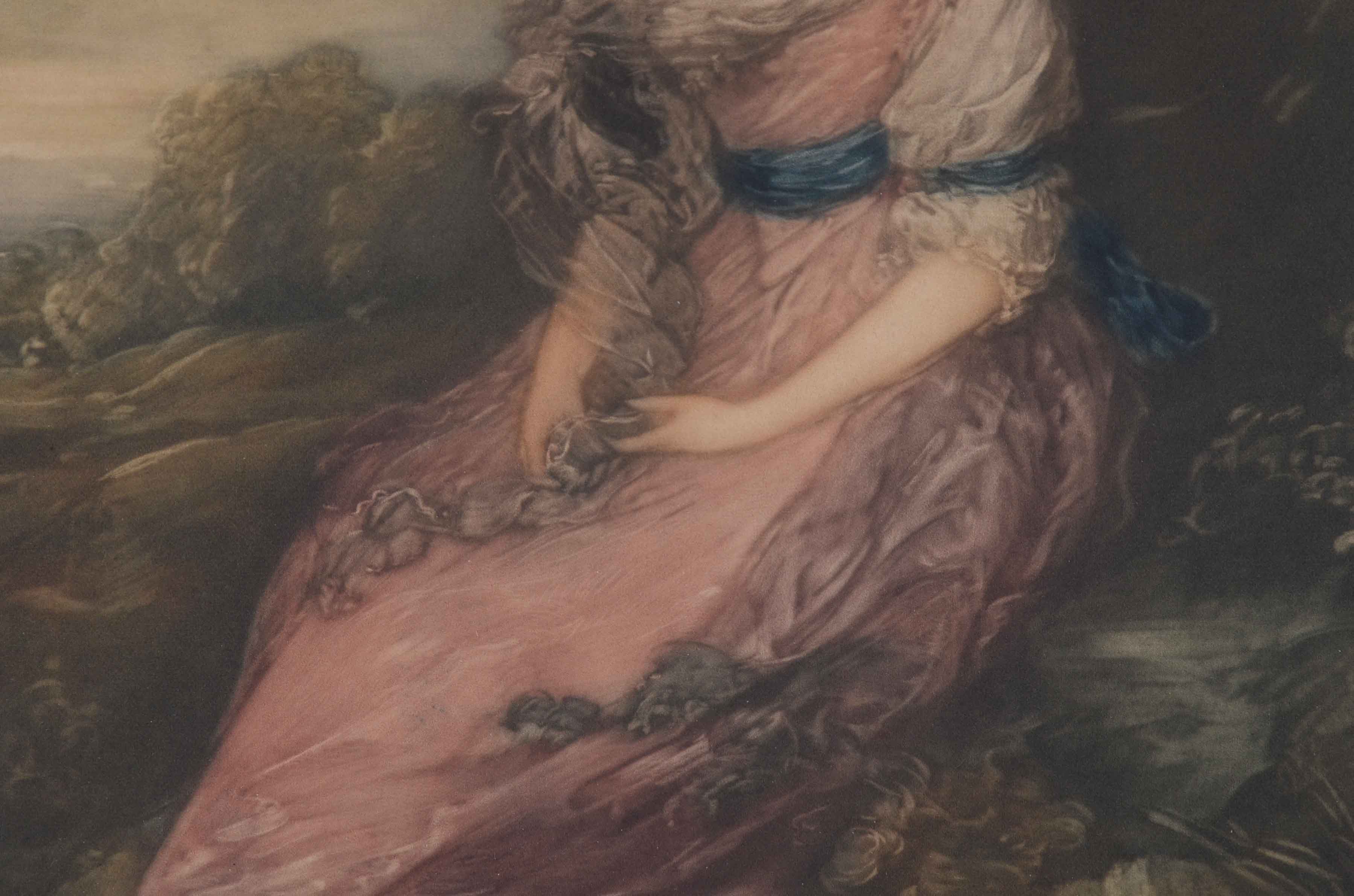 Antique Mezzotint after Gainsborough "Mrs. Richard Brinsley Sheridan"