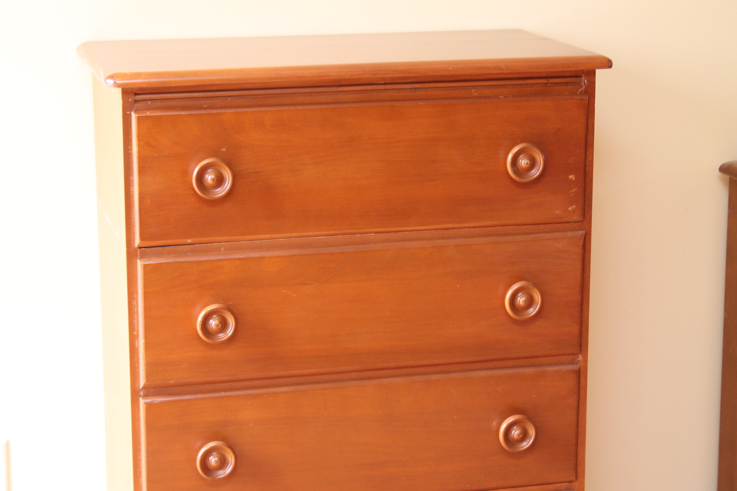 Antique Jenny Lind Dresser and Chest of Drawers