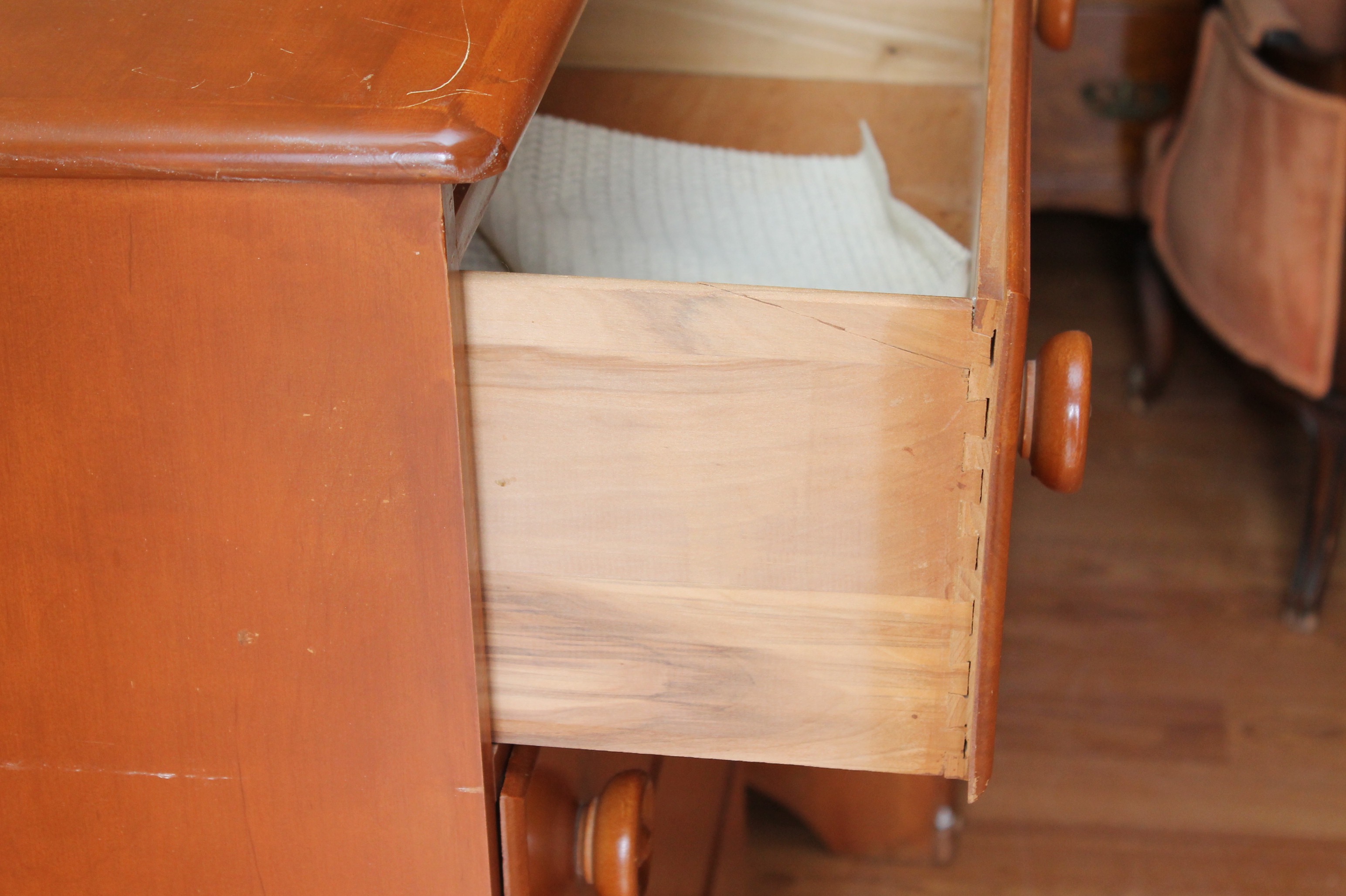 Antique Jenny Lind Dresser and Chest of Drawers