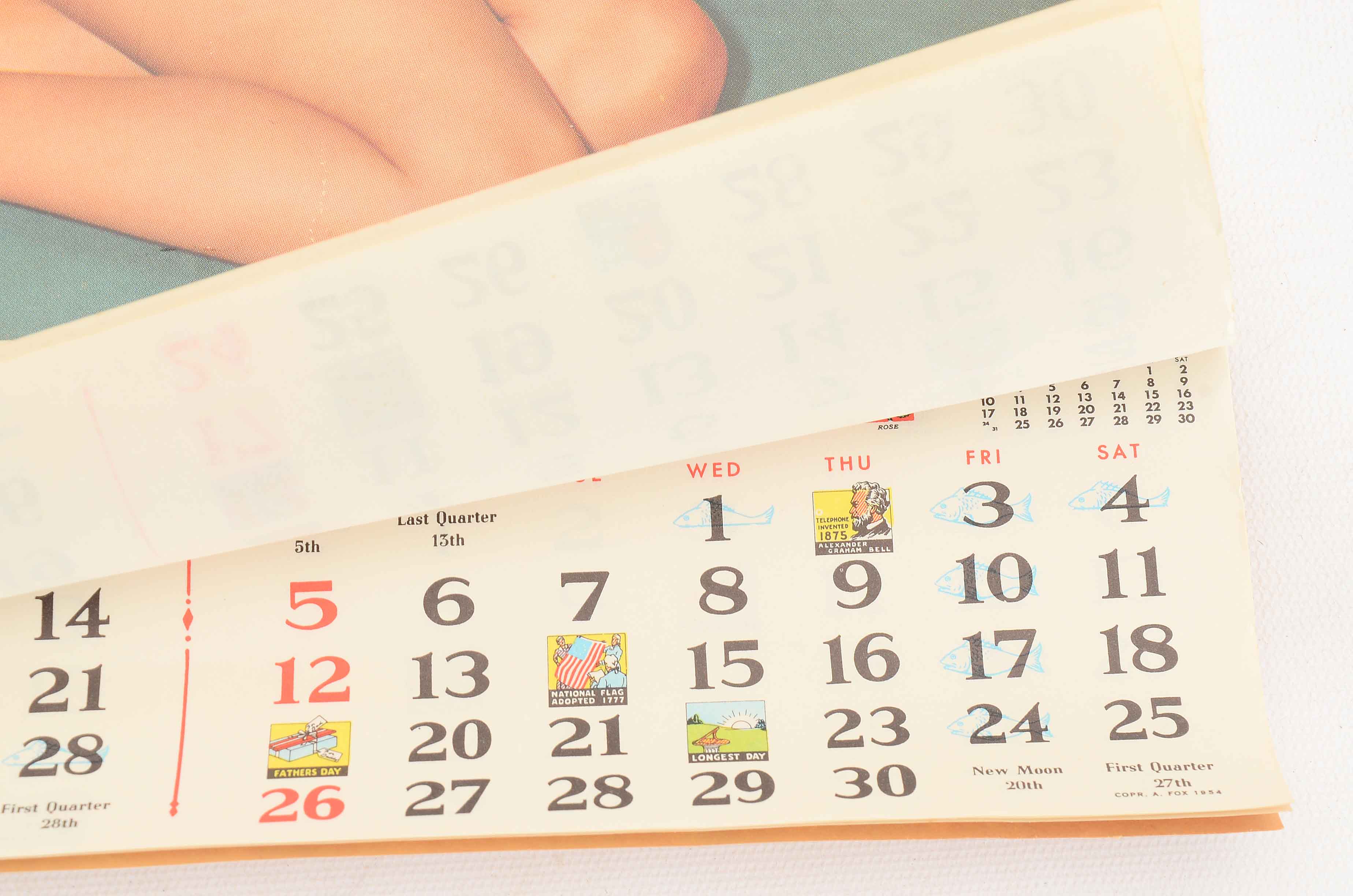 Vintage 1955 Jolly Gulf Nude Pinup Calendar