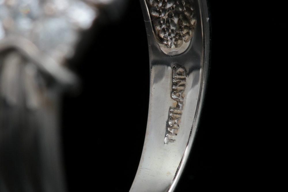 Sterling Silver, Morganite and Cubic Zirconia Ring