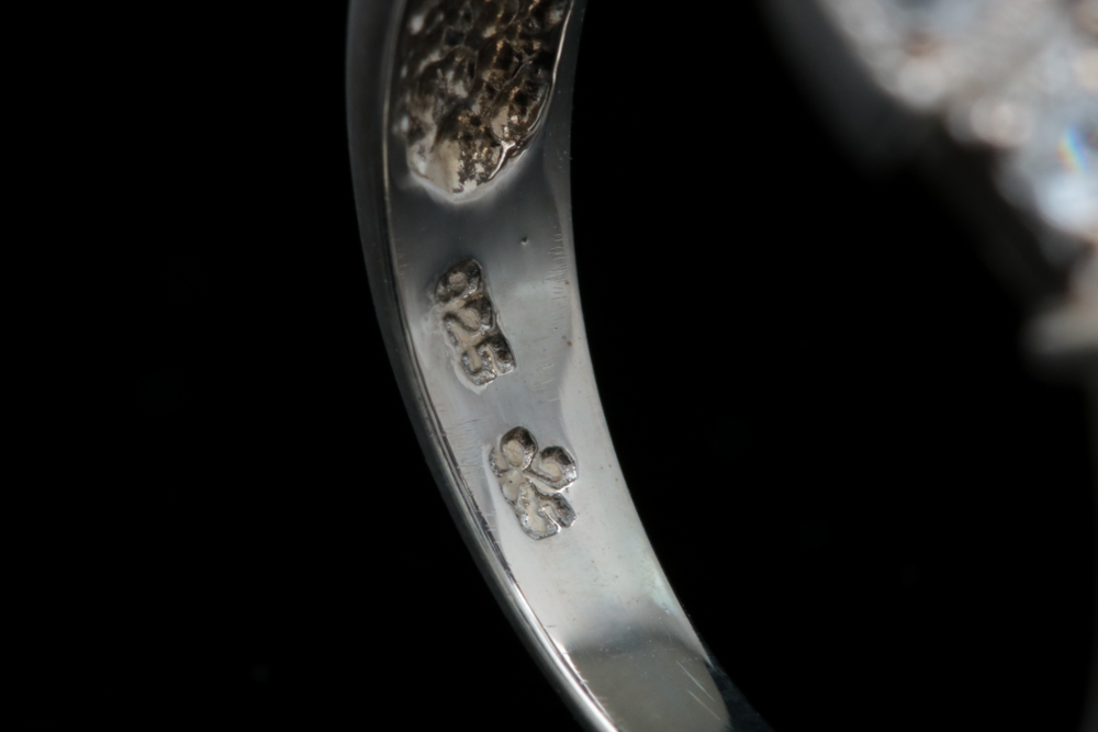 Sterling Silver, Morganite and Cubic Zirconia Ring