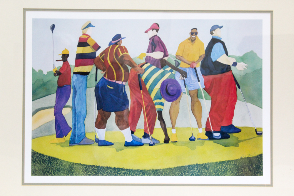 Offset Lithograph After Dane Tilghman "The Stick Club"