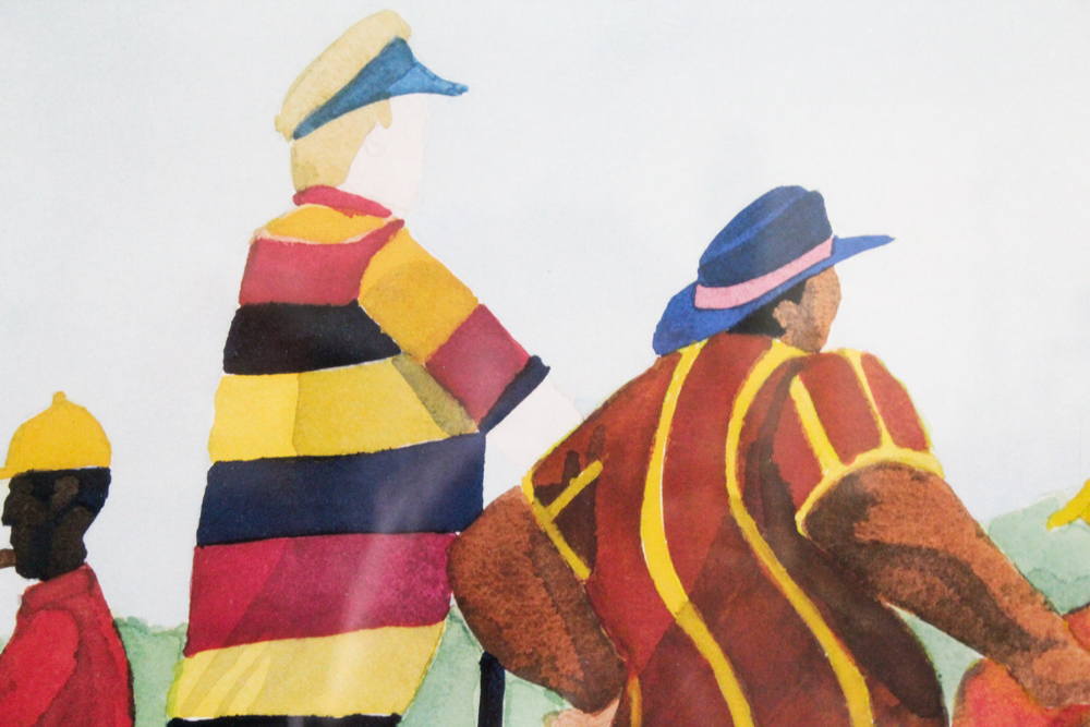 Offset Lithograph After Dane Tilghman "The Stick Club"