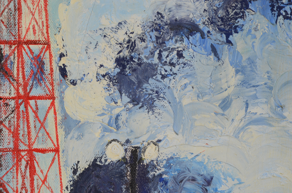 L. Klein Vintage Oil Painting of Mercury 7