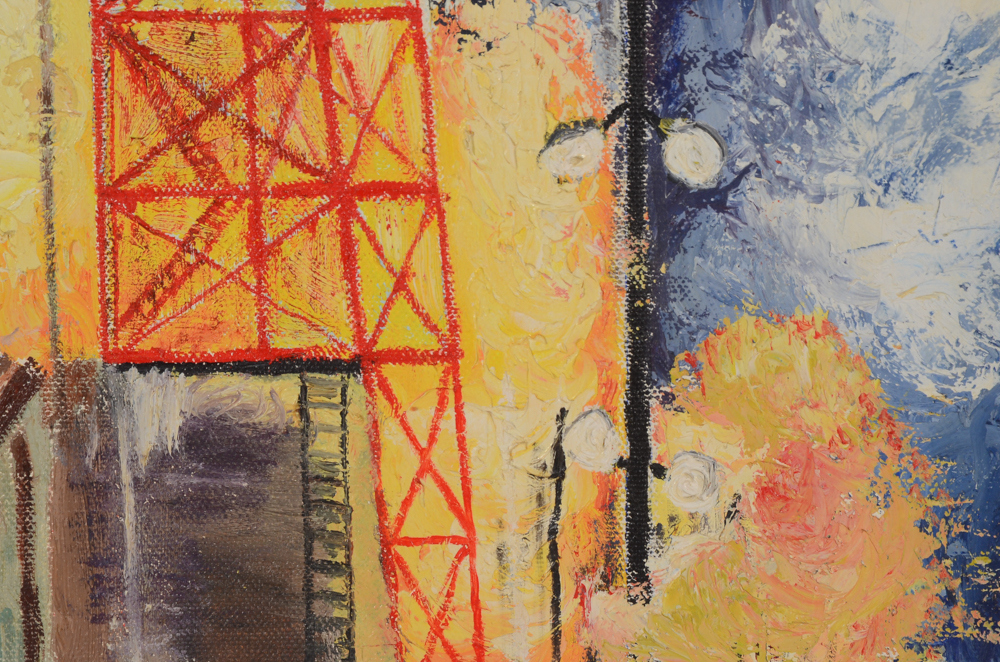 L. Klein Vintage Oil Painting of Mercury 7