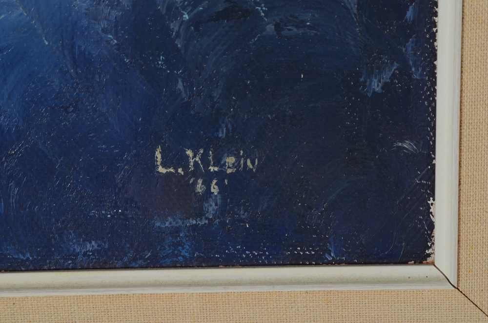 L. Klein Vintage Oil Painting of Mercury 7