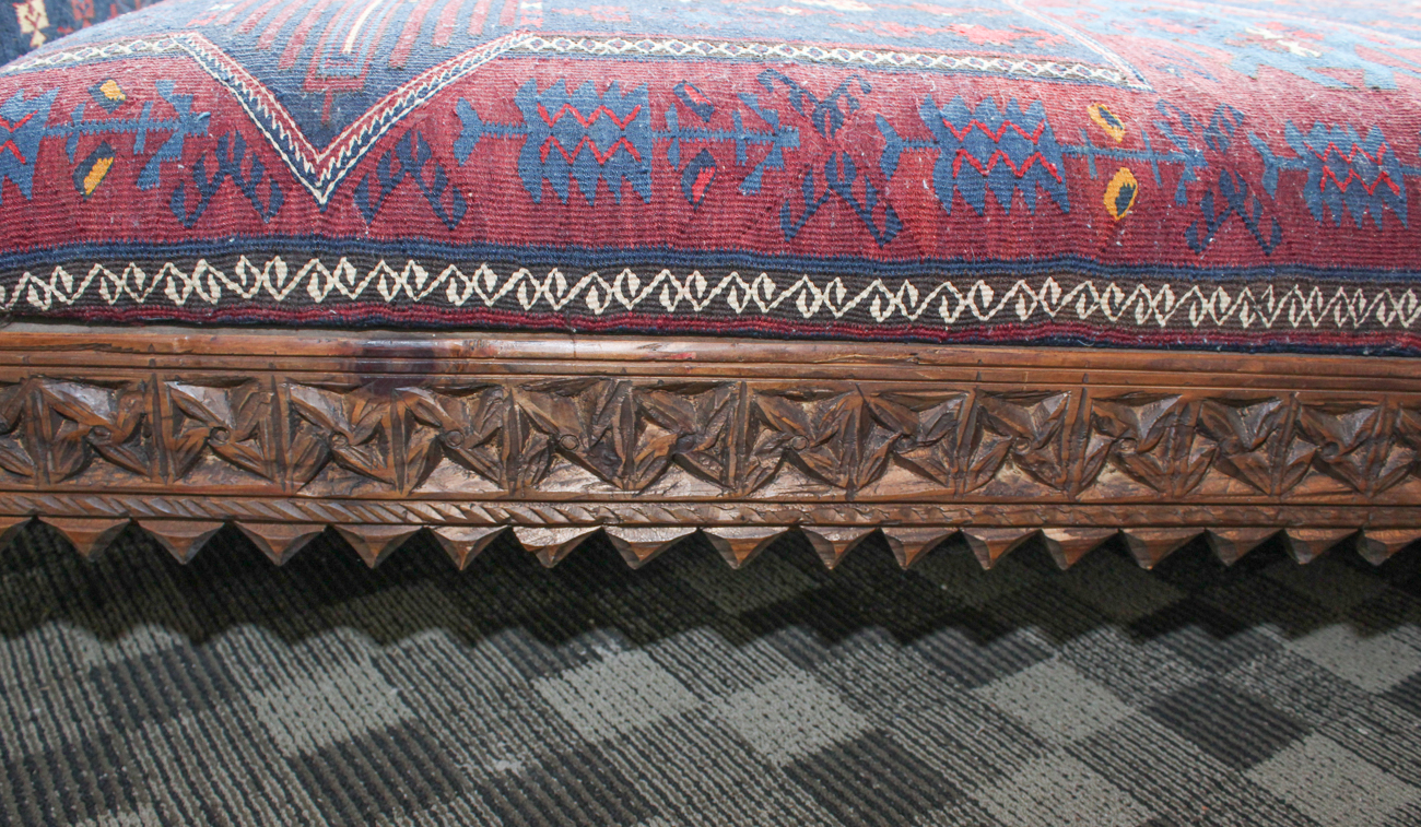 Rug Upholstered Chaise Lounge by Seret & Sons