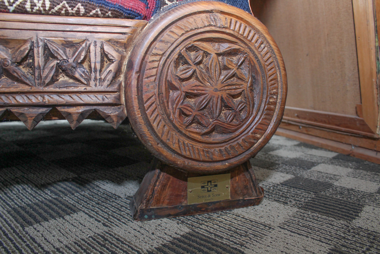 Rug Upholstered Chaise Lounge by Seret & Sons