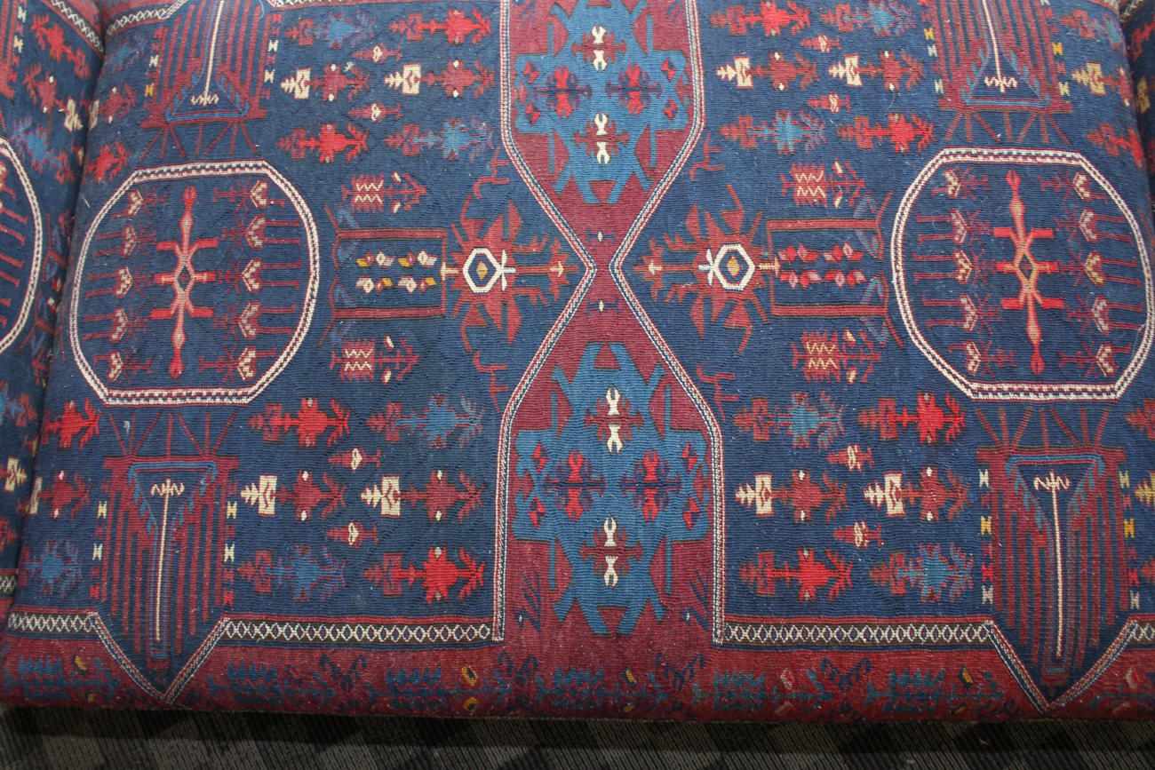 Rug Upholstered Chaise Lounge by Seret & Sons