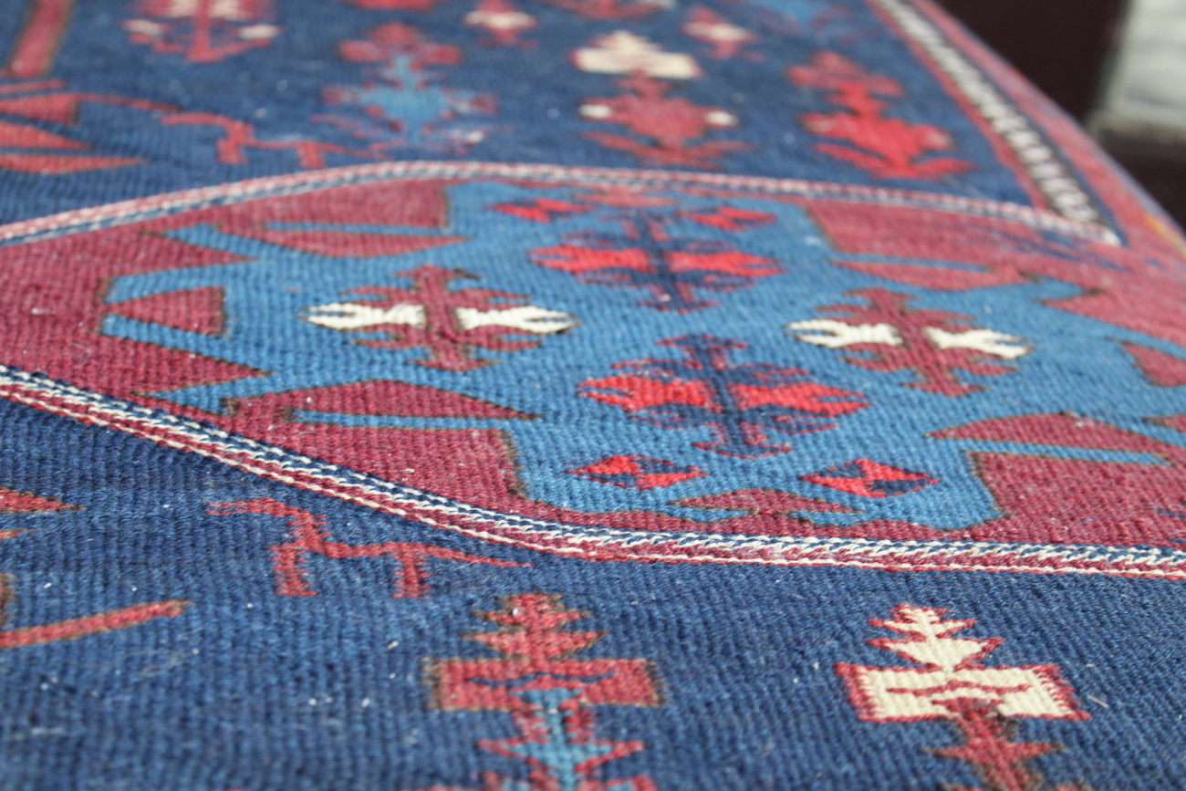 Rug Upholstered Chaise Lounge by Seret & Sons