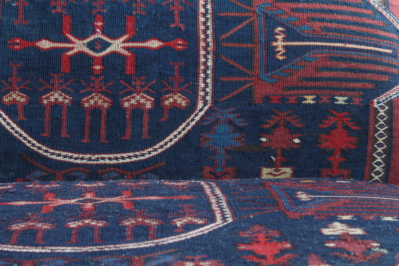 Rug Upholstered Chaise Lounge by Seret & Sons