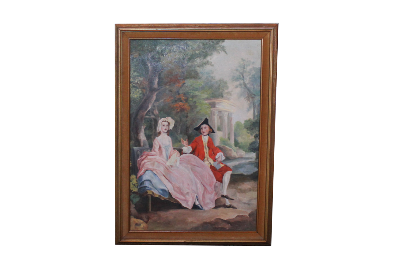 Copy Oil Painting After Thomas Gainsborough "Conversation in the Park"