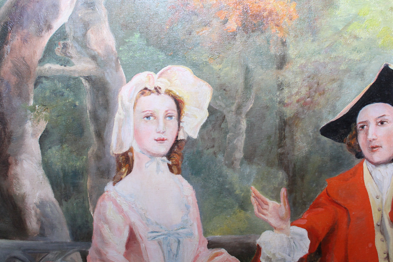 Copy Oil Painting After Thomas Gainsborough "Conversation in the Park"