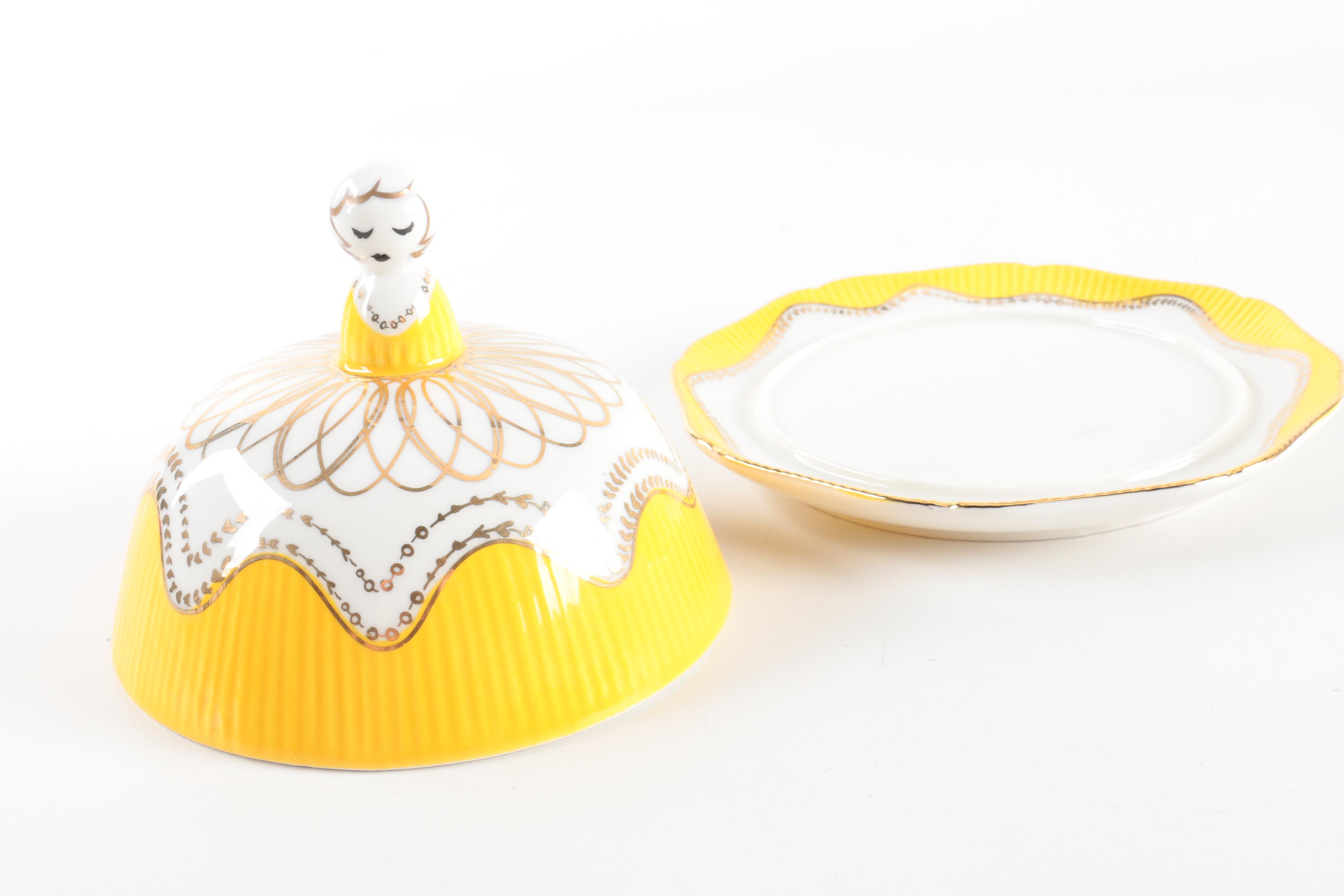 Biscuit "Milk Maid" Butter Dishes