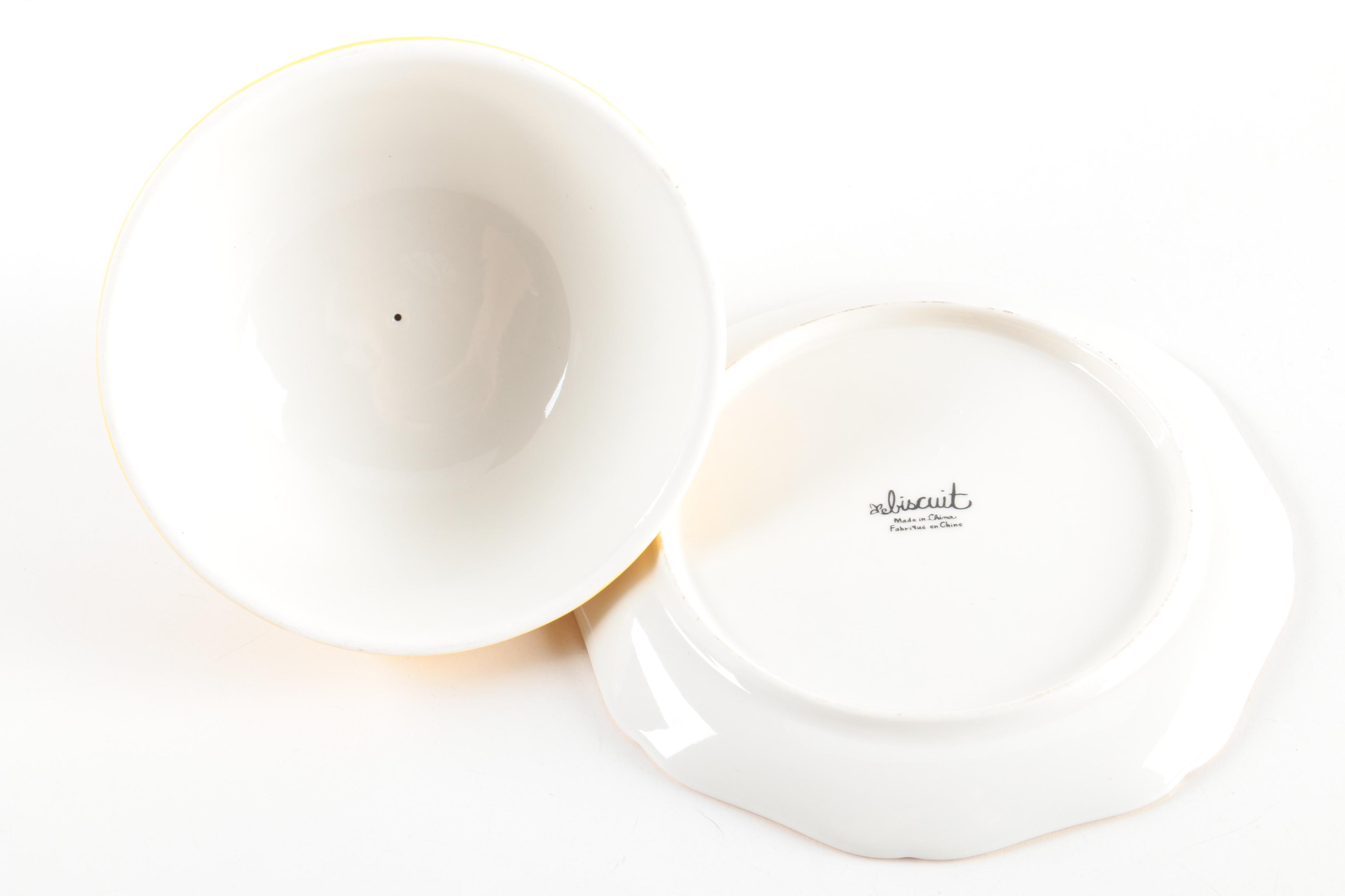 Biscuit "Milk Maid" Butter Dishes