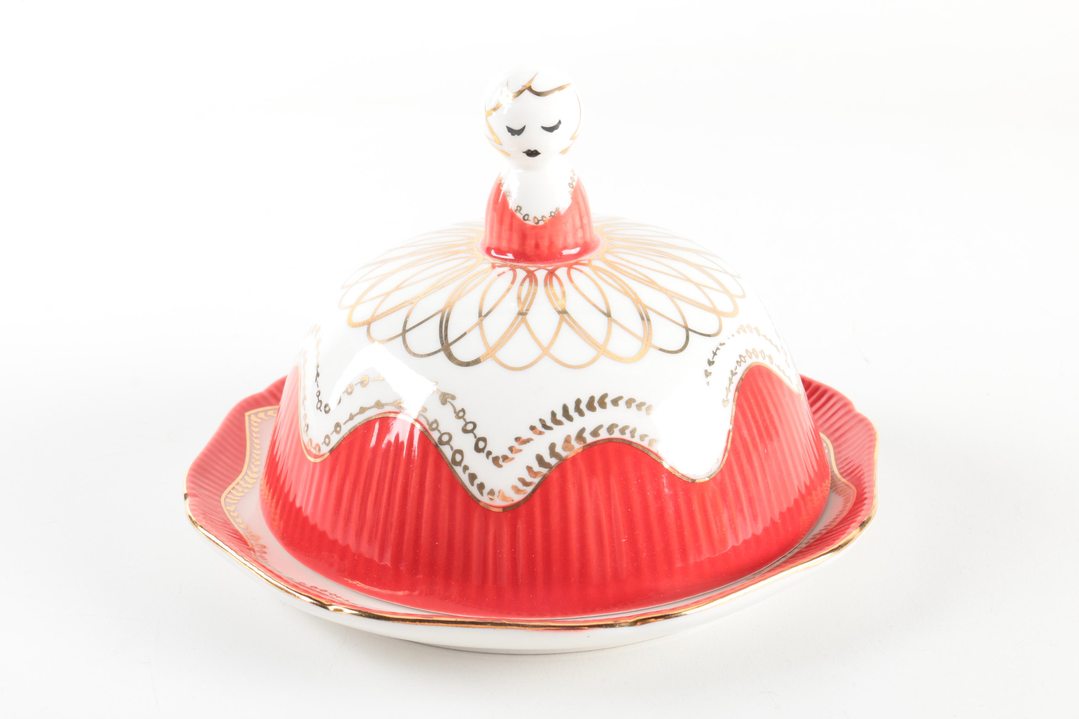 Biscuit "Milk Maid" Butter Dishes