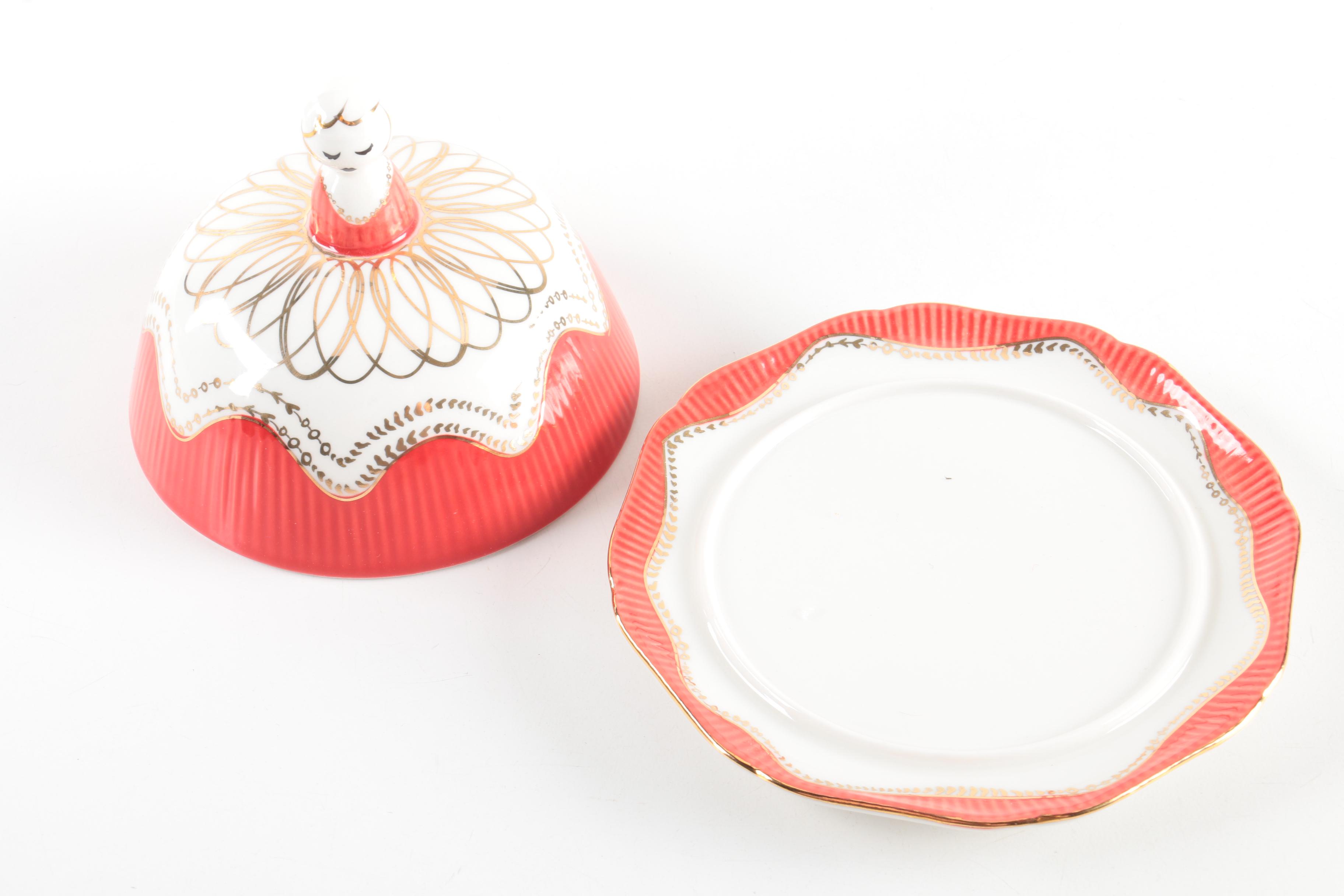 Biscuit "Milk Maid" Butter Dishes