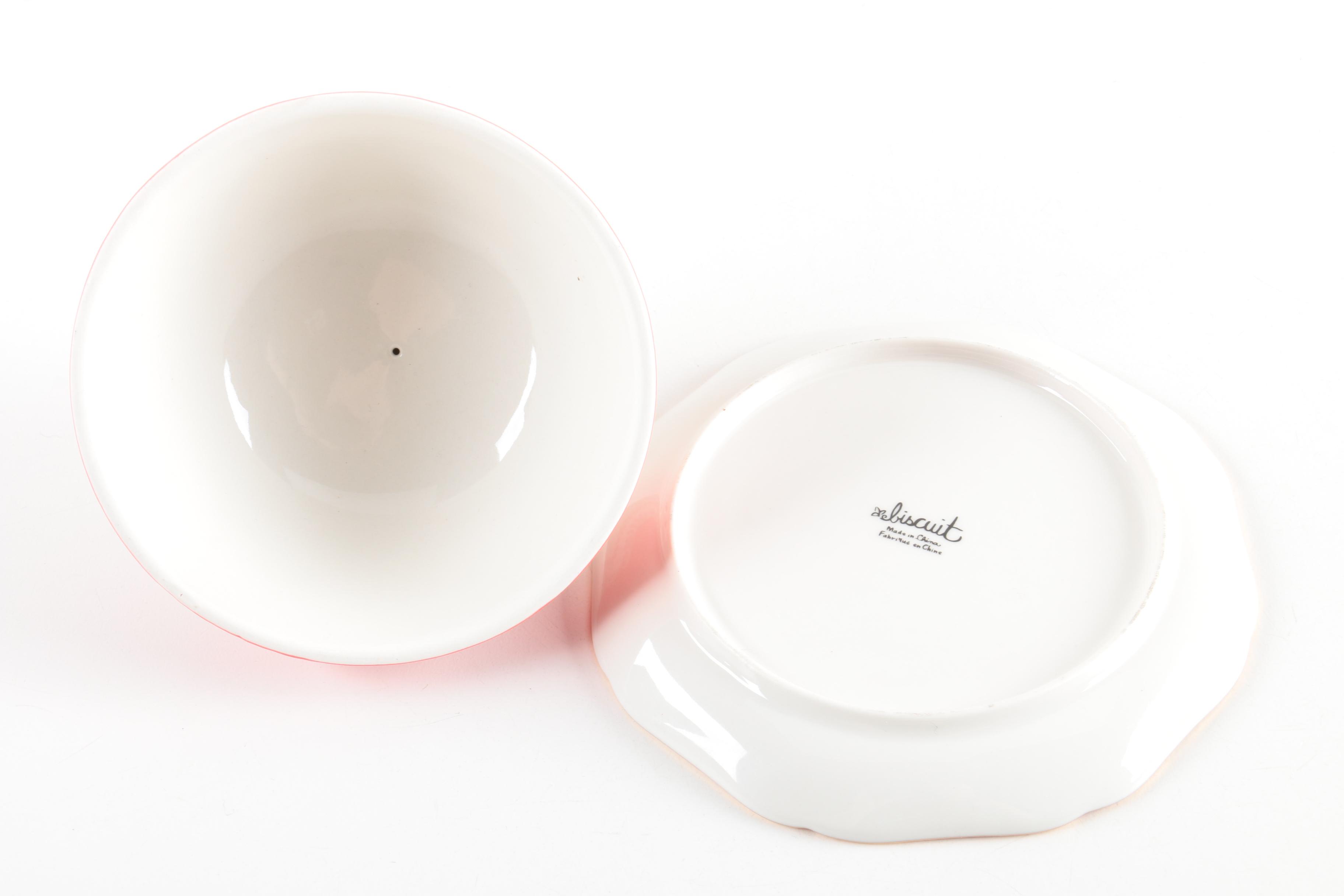 Biscuit "Milk Maid" Butter Dishes