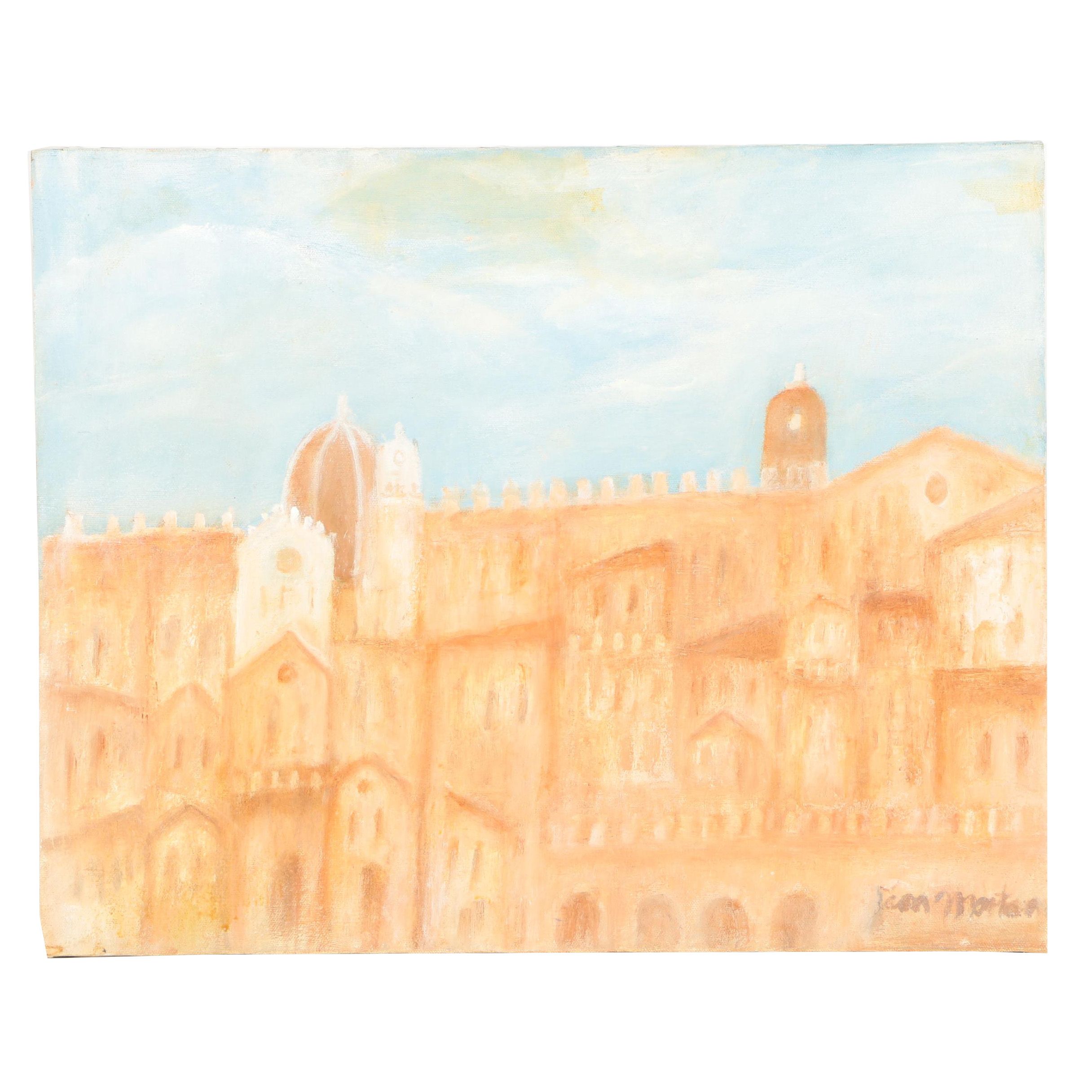 Marten Oil Painting of Cityscape