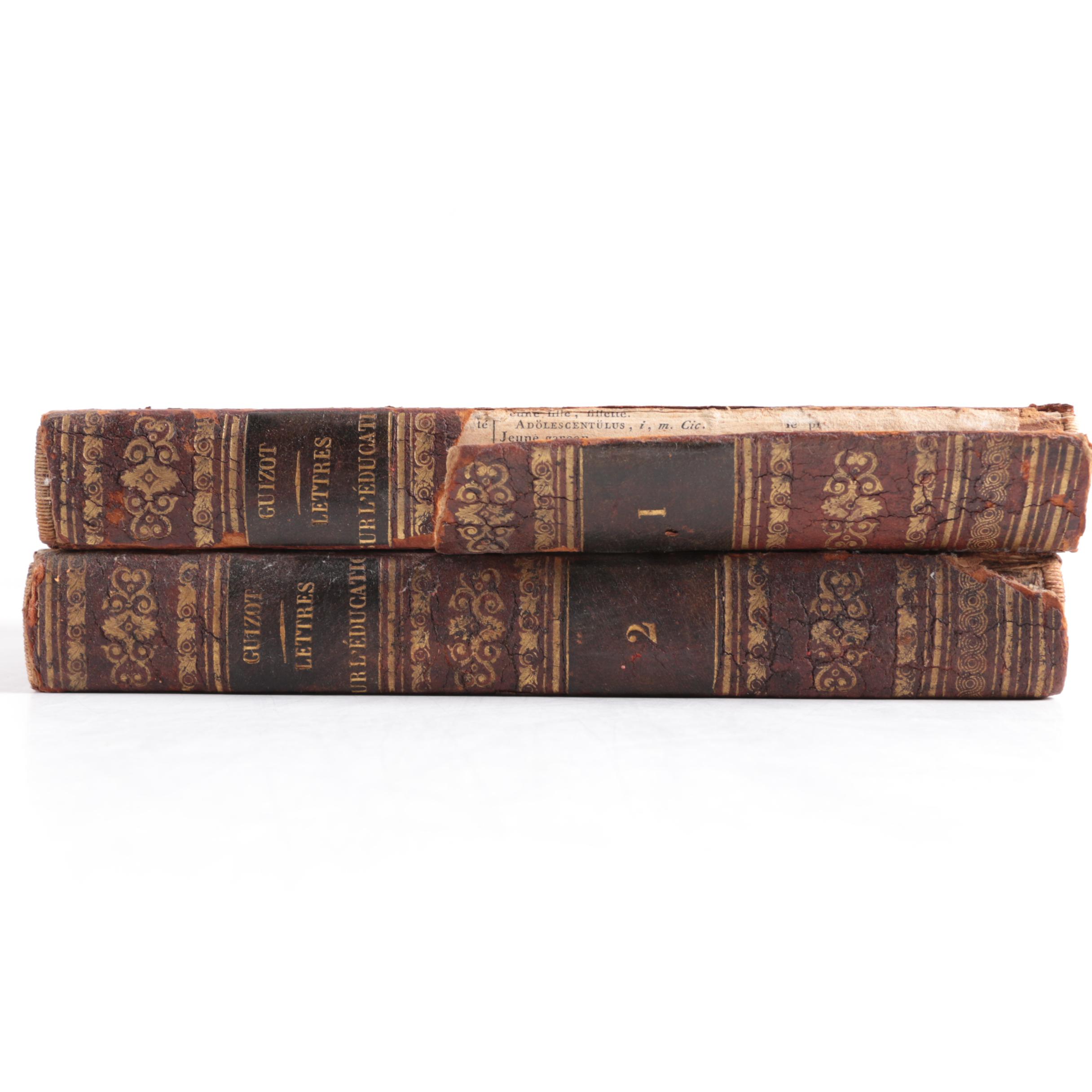 1828 Second Edition "Lettres de Famille Sur L'éducation" by Guizot