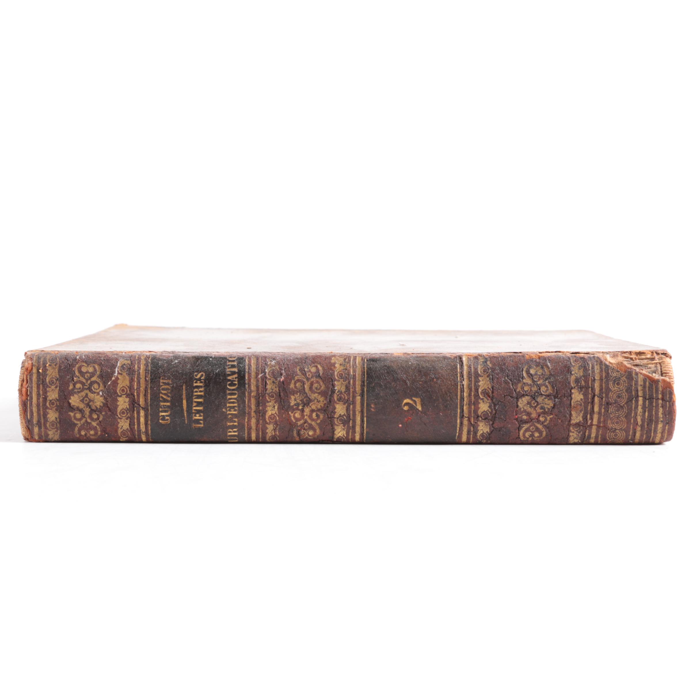 1828 Second Edition "Lettres de Famille Sur L'éducation" by Guizot