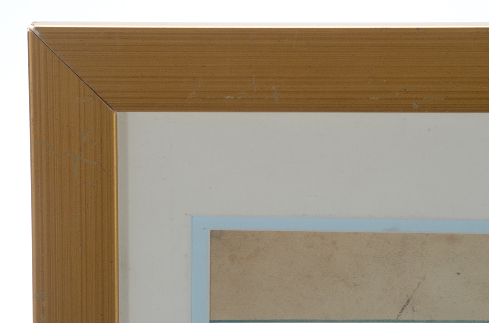 Original Gouache Painting of a Monoplane