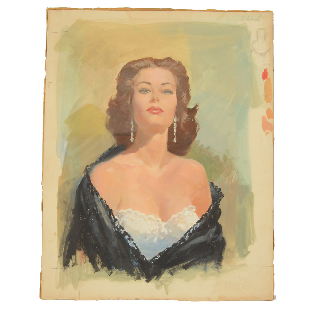 Paul Randall Original Illustration of a Glamorous Woman