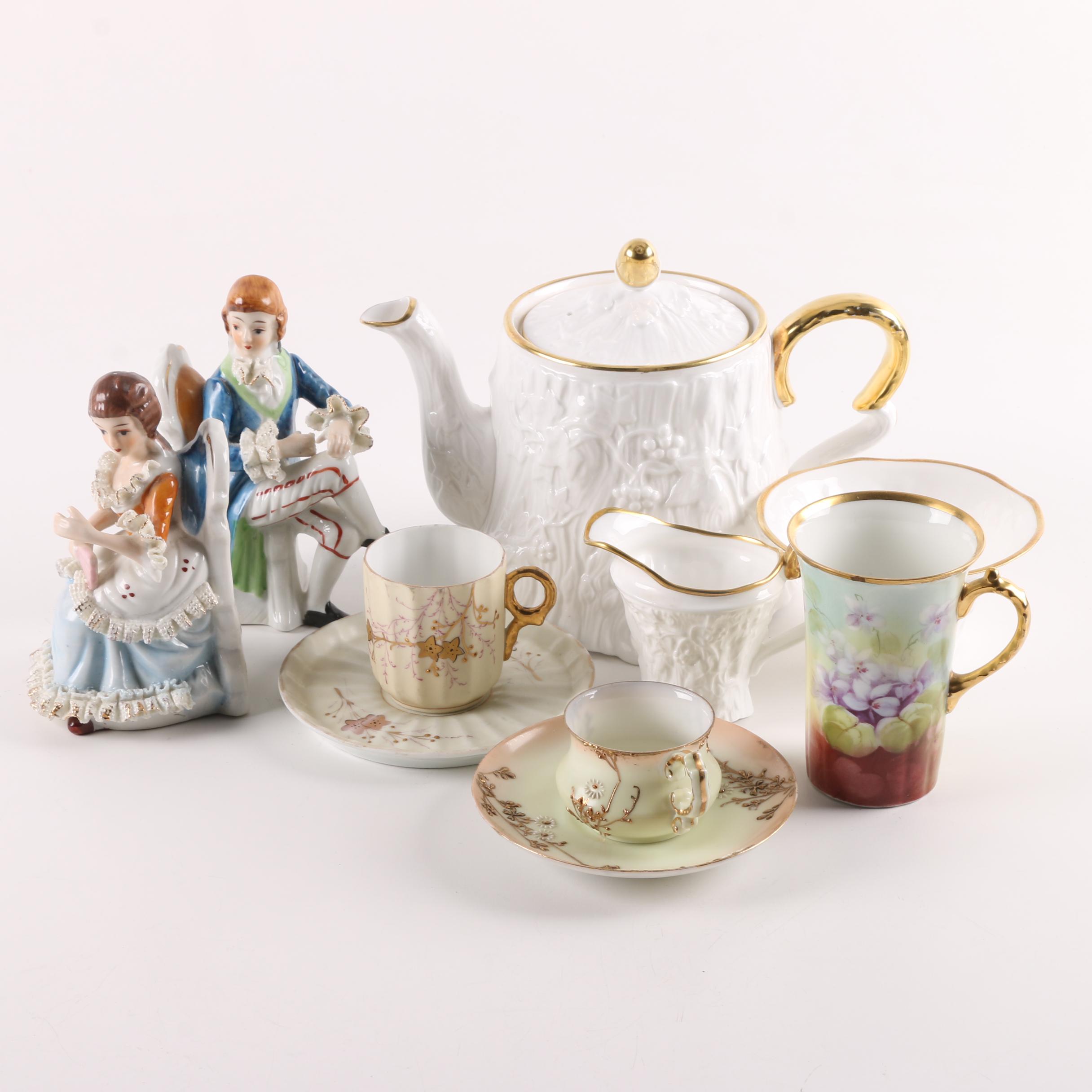 1931 Royal Staffordshire "Old English Oak" and Other Tea Ware