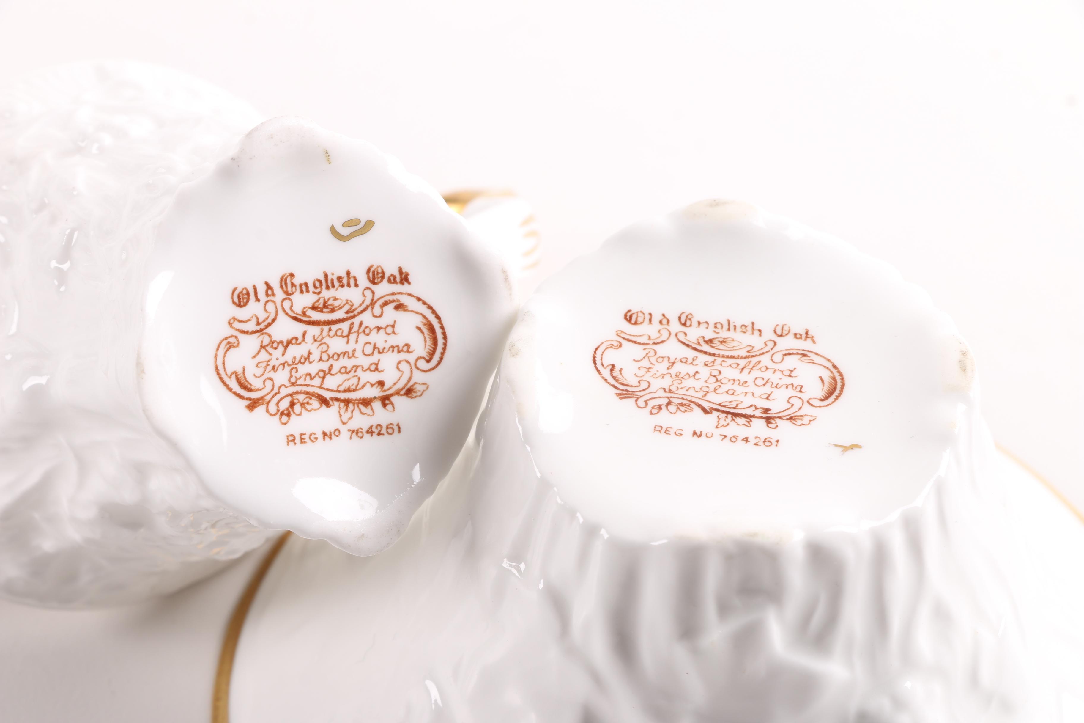 1931 Royal Staffordshire "Old English Oak" and Other Tea Ware