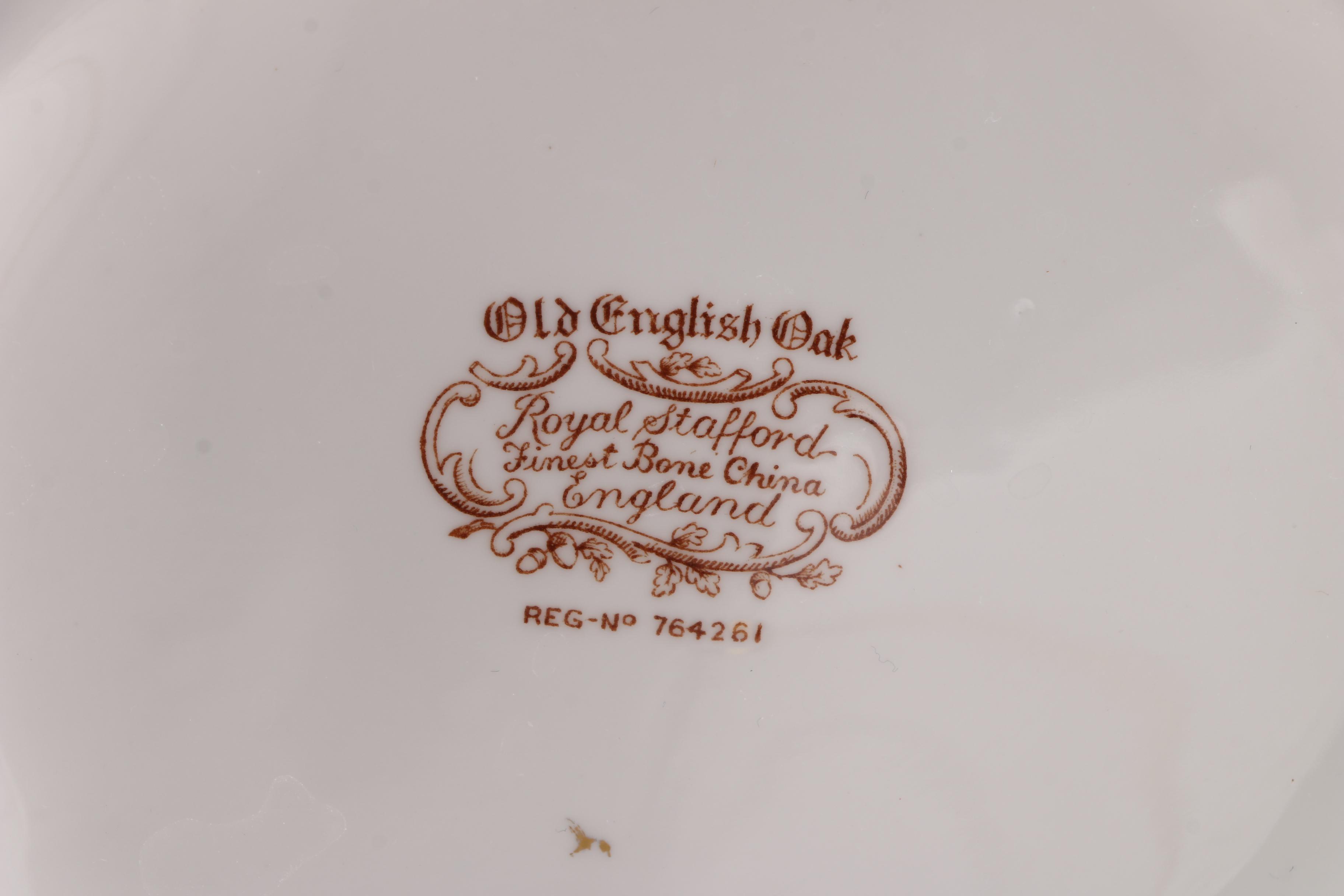 1931 Royal Staffordshire "Old English Oak" and Other Tea Ware