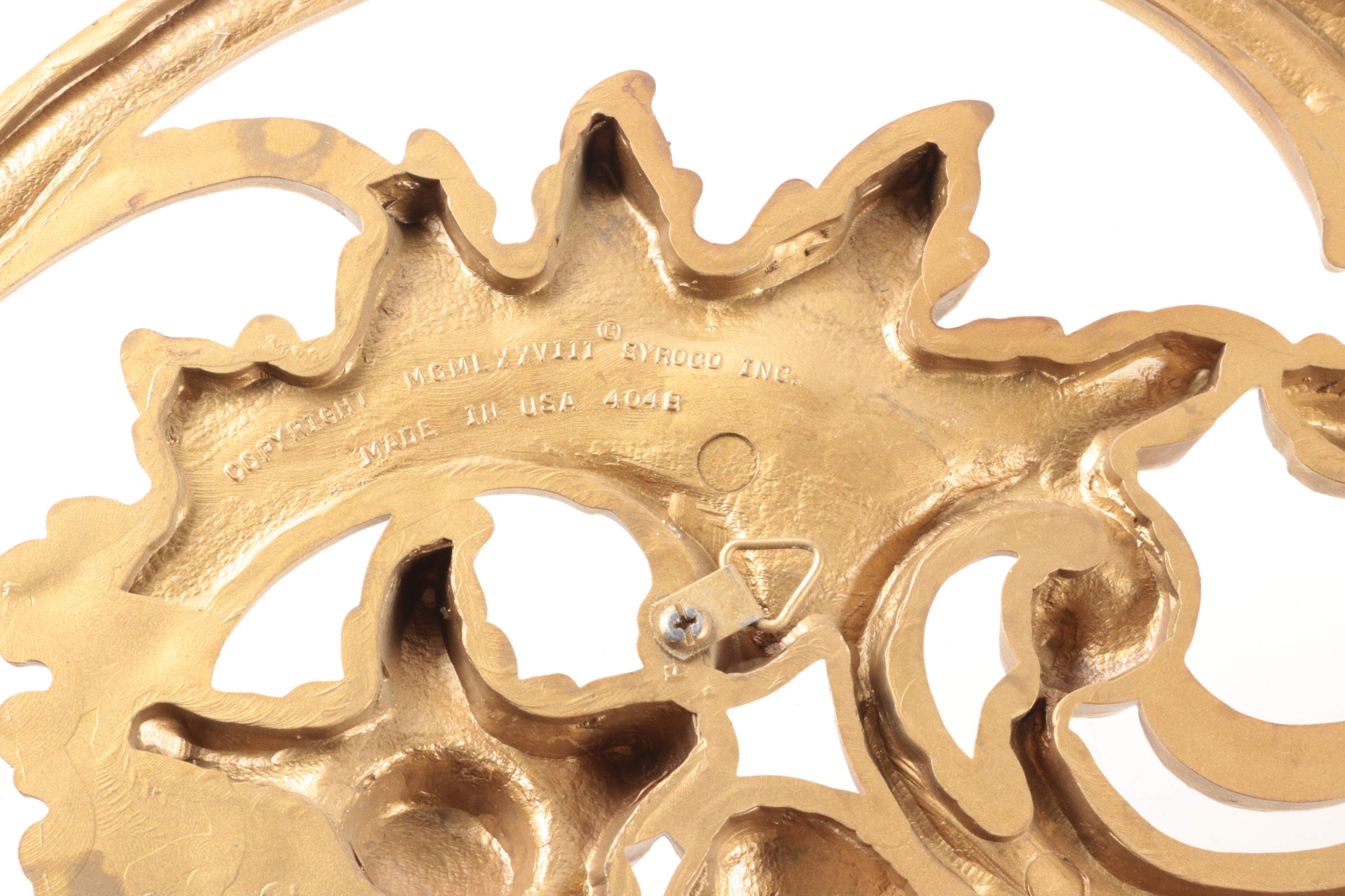 Vintage Rococo Style Candle Sconces by Syroco Inc.