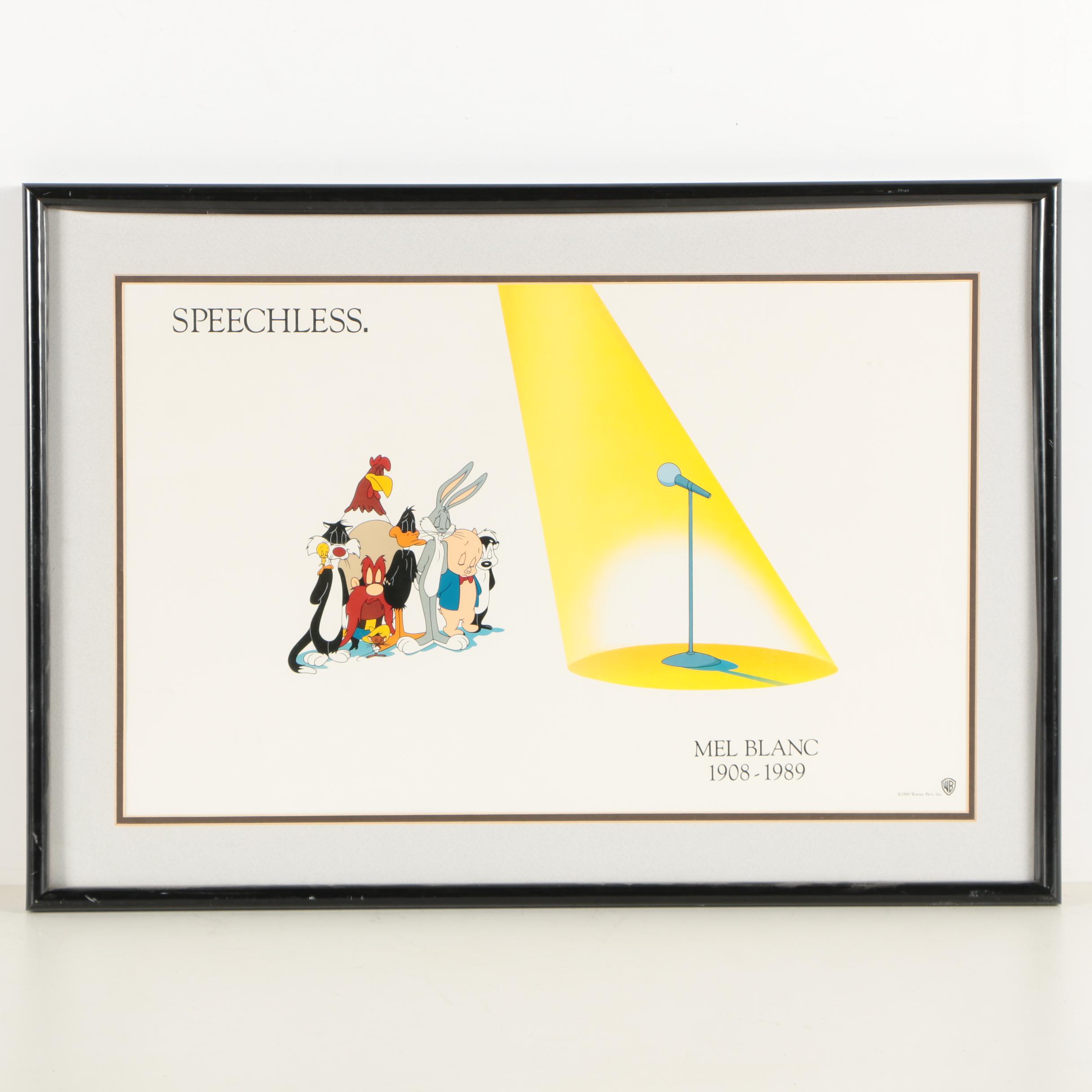 Mel Blanc Memorial "Speechless" Offset Lithograph