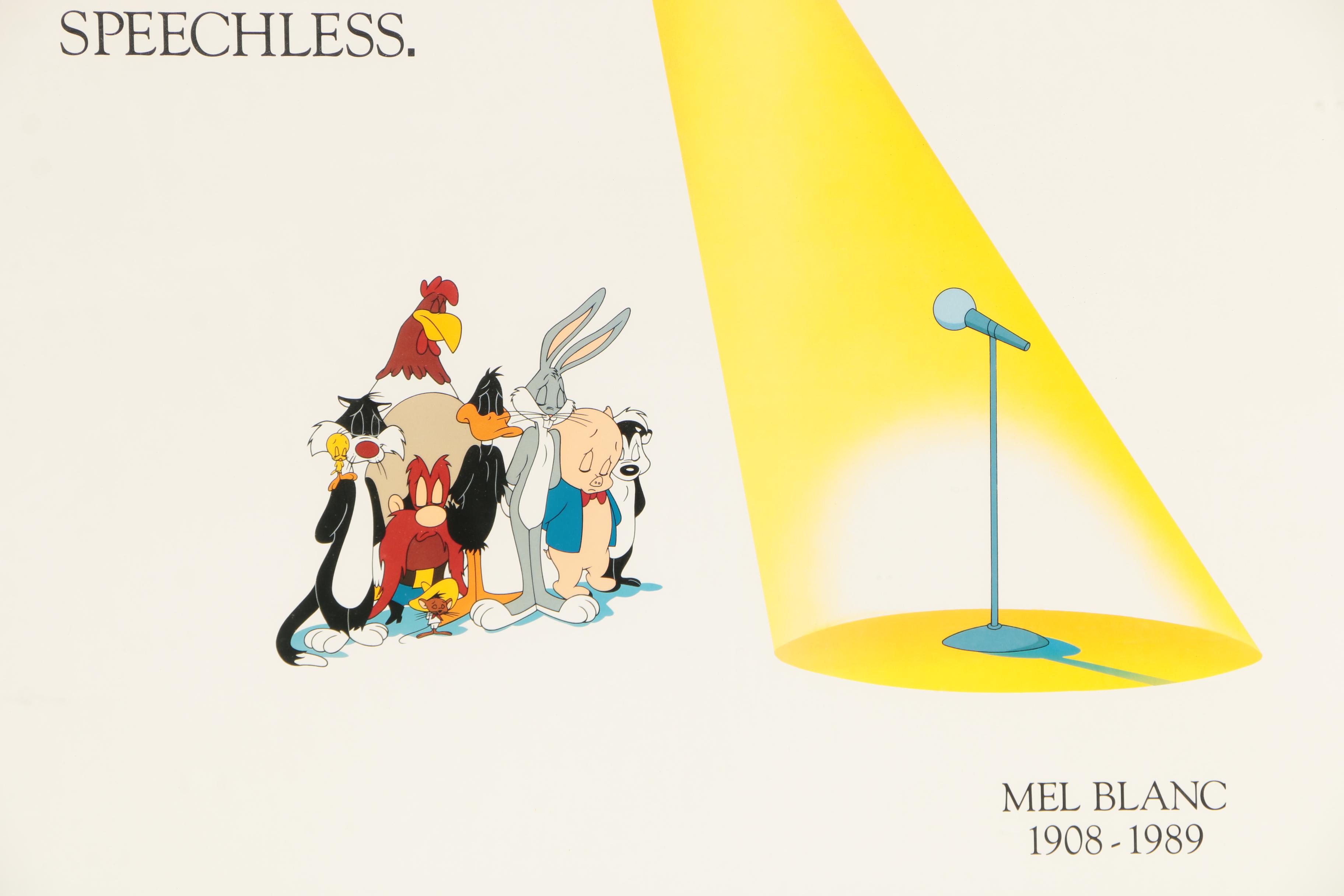 Mel Blanc Memorial "Speechless" Offset Lithograph